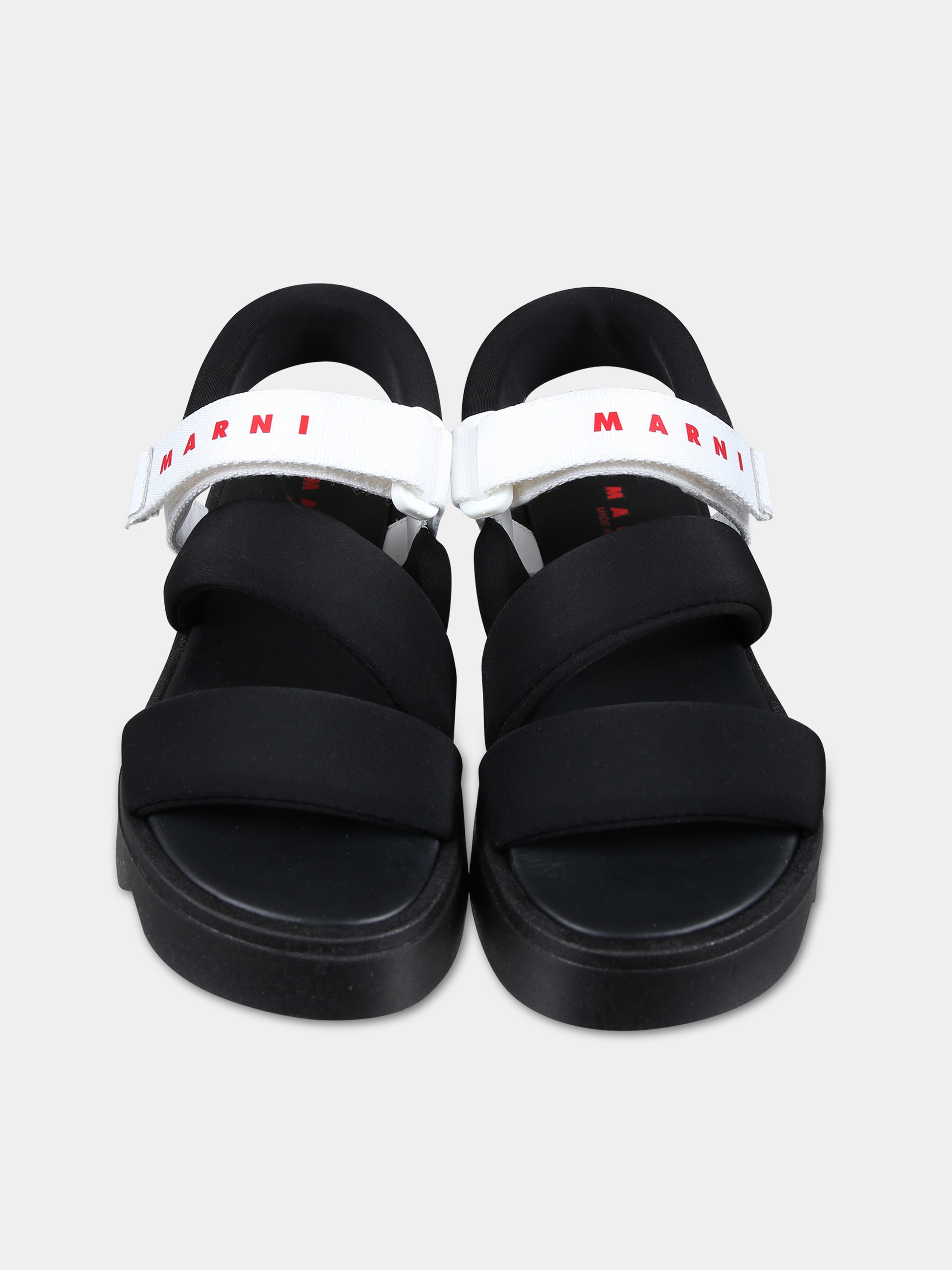 Sandali neri per bambina con logo,Marni Kids,76702 2