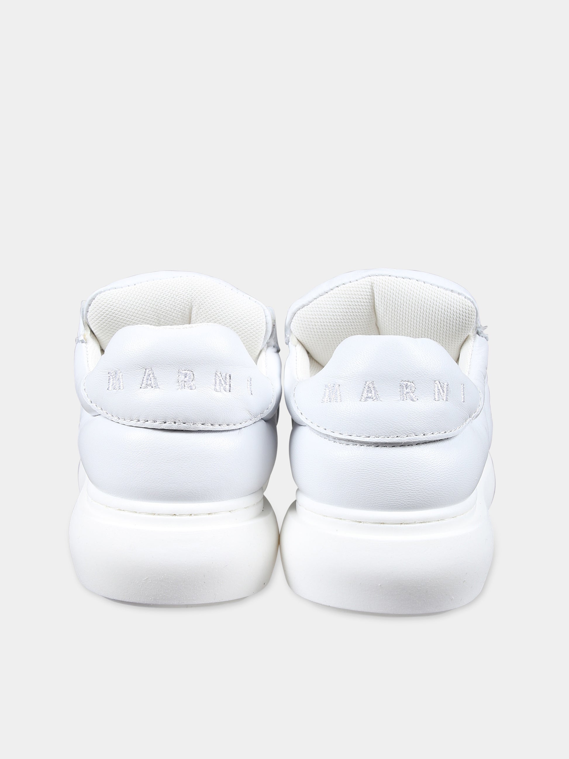 Sneakers bianche per bambina con logo,Marni Kids,76723 1