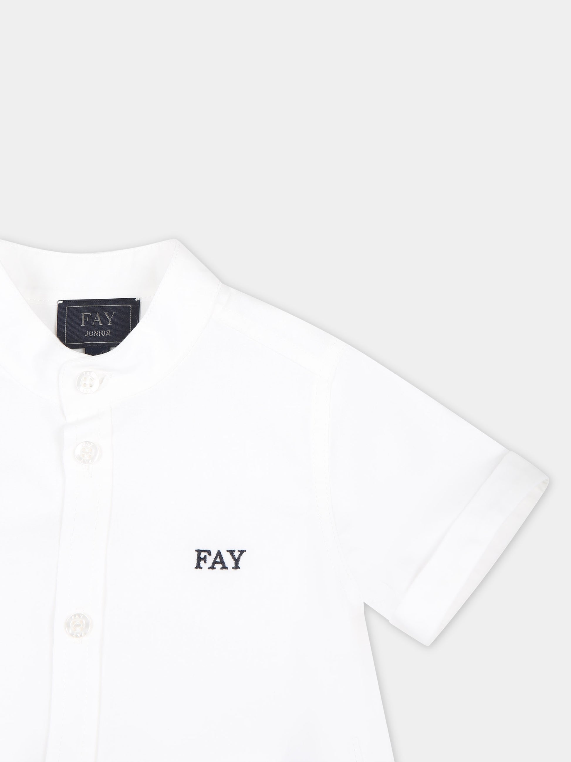 Pagliaccetto bianco per neonato con logo,Fay Kids,FUA501 P0013 100BL