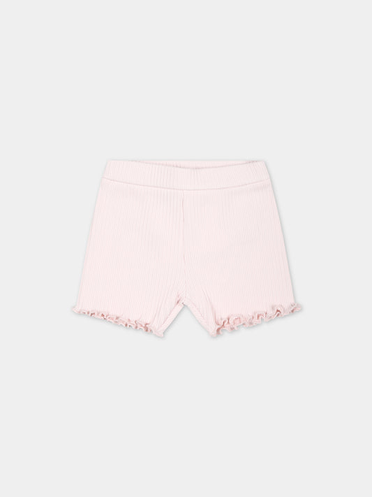 Shorts sportivo rosa per neonata con logo,Moncler Kids,951 8H00004 89ADL 503