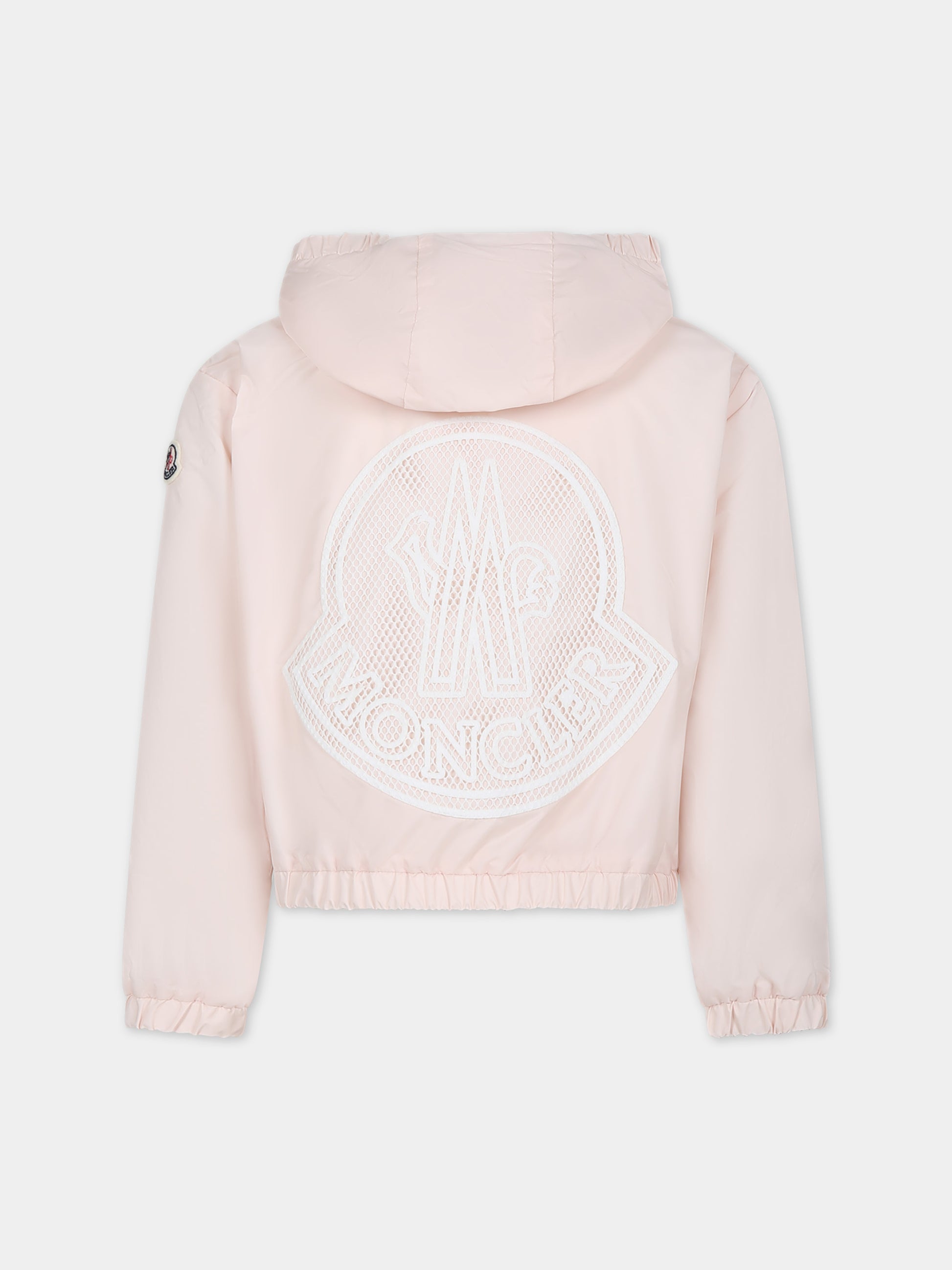 Giacca a vento rosa per bambina,Moncler Kids,954 1A00081 5968E 529