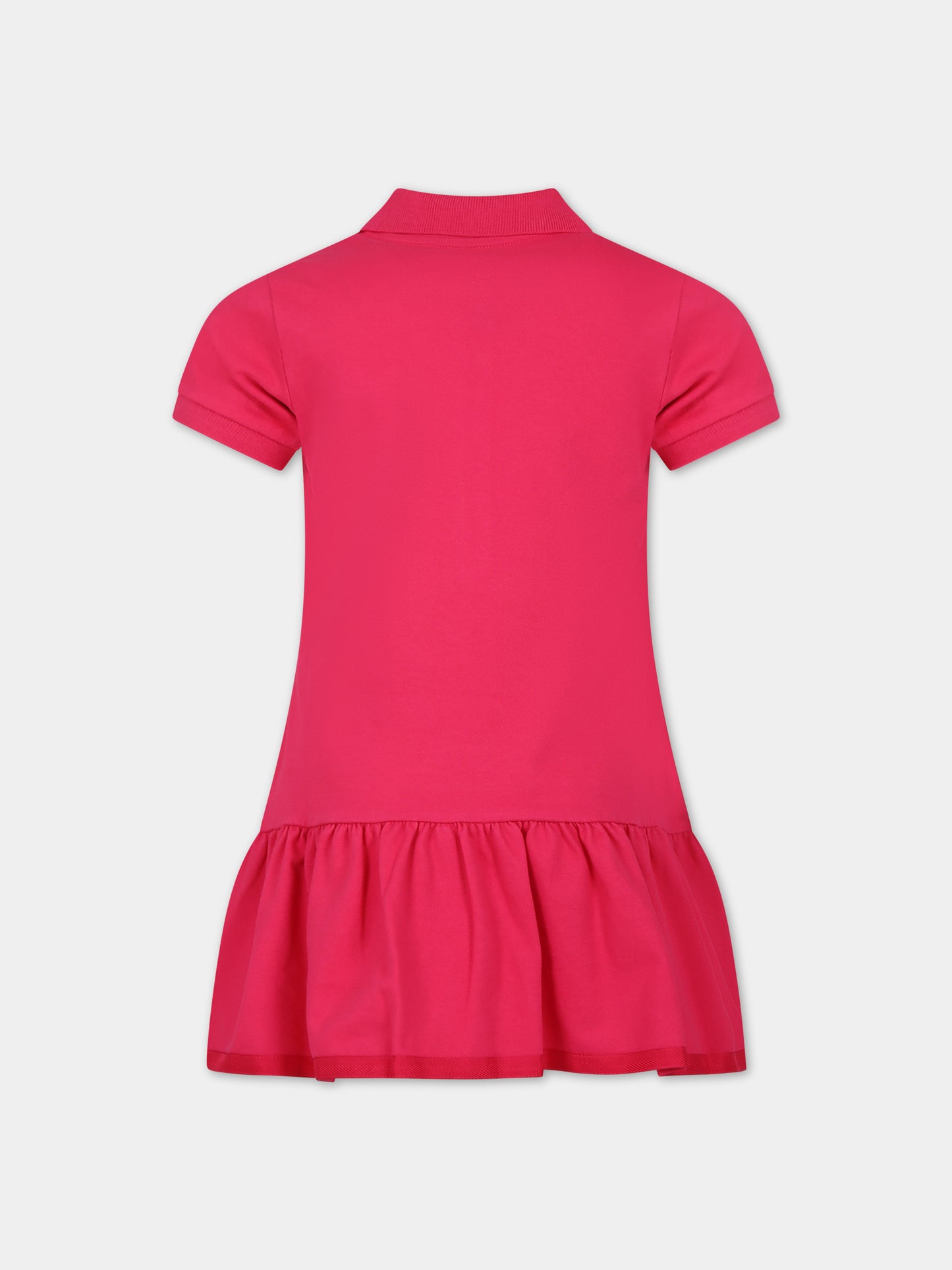 Vestito casual fucsia per bambina,Moncler Kids,954 8I00011 8496F 562