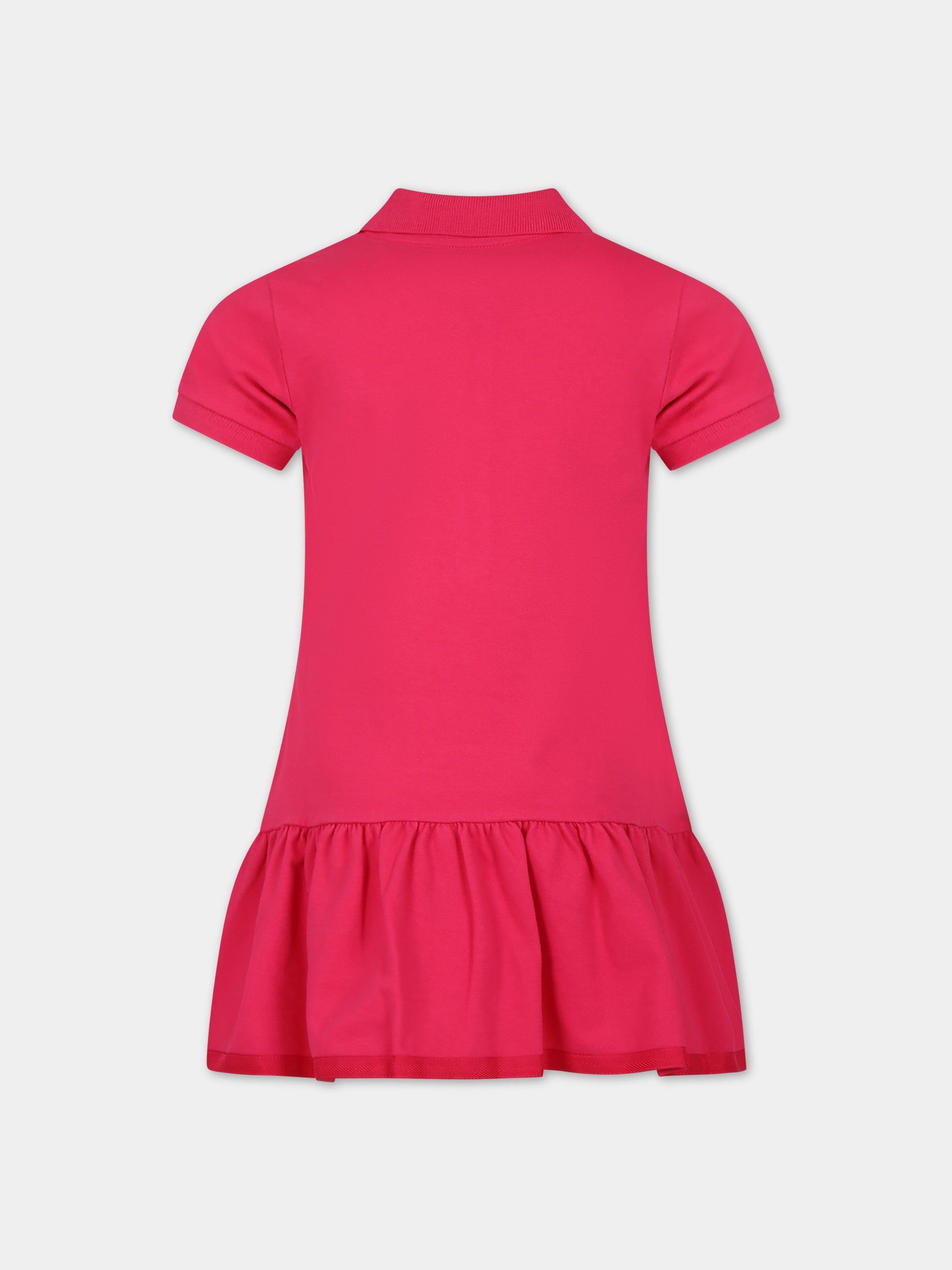 Vestito casual fucsia per bambina,Moncler Kids,954 8I00011 8496F 562