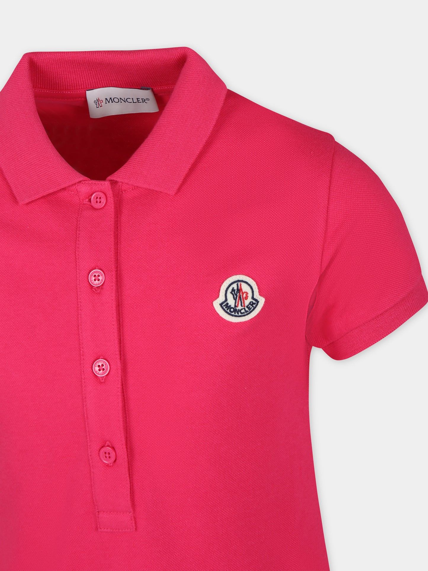 Vestito casual fucsia per bambina,Moncler Kids,954 8I00011 8496F 562