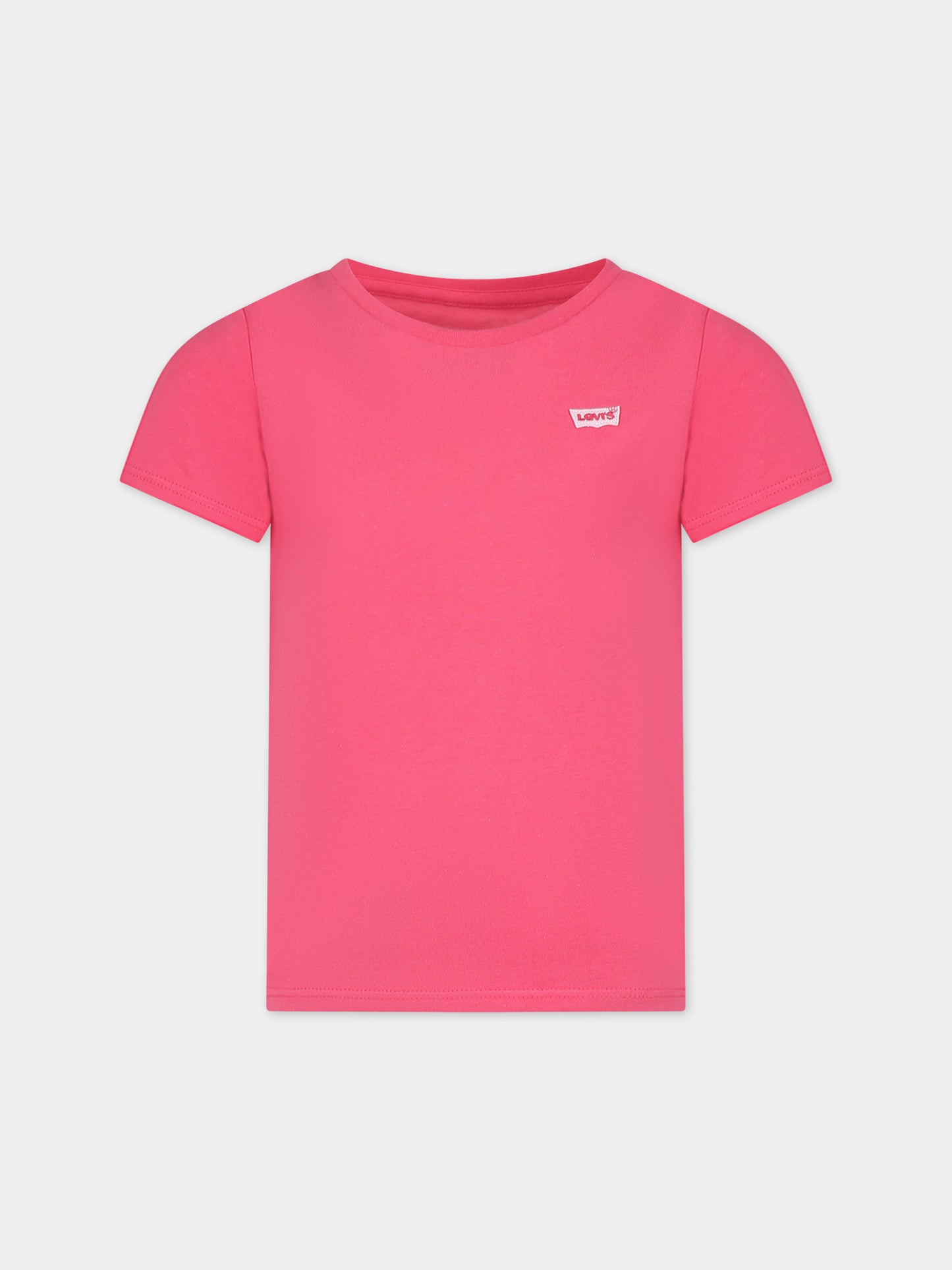 T-shirt fucsia per bambina con logo,Levi's Kids,24SMLK3EK826 AGW