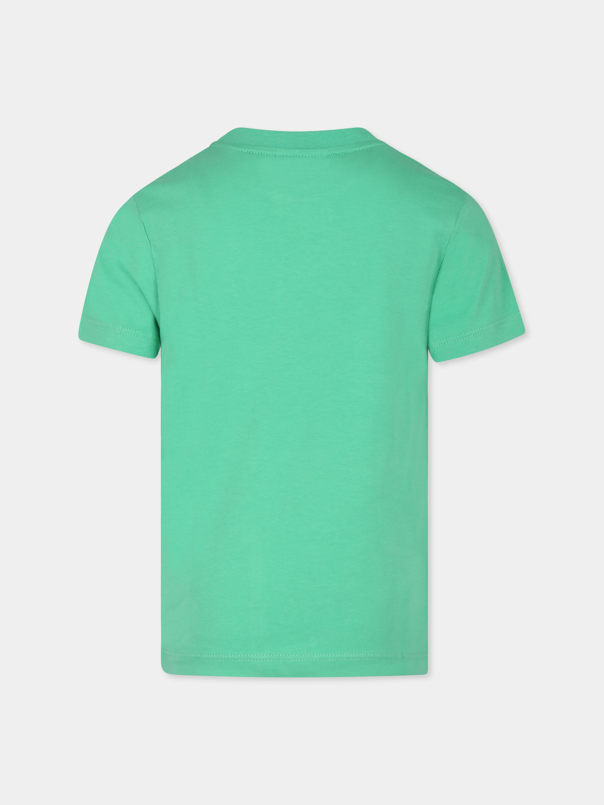 T-shirt verde per bambino con coccodrillo,Lacoste,TJ1122 UYX
