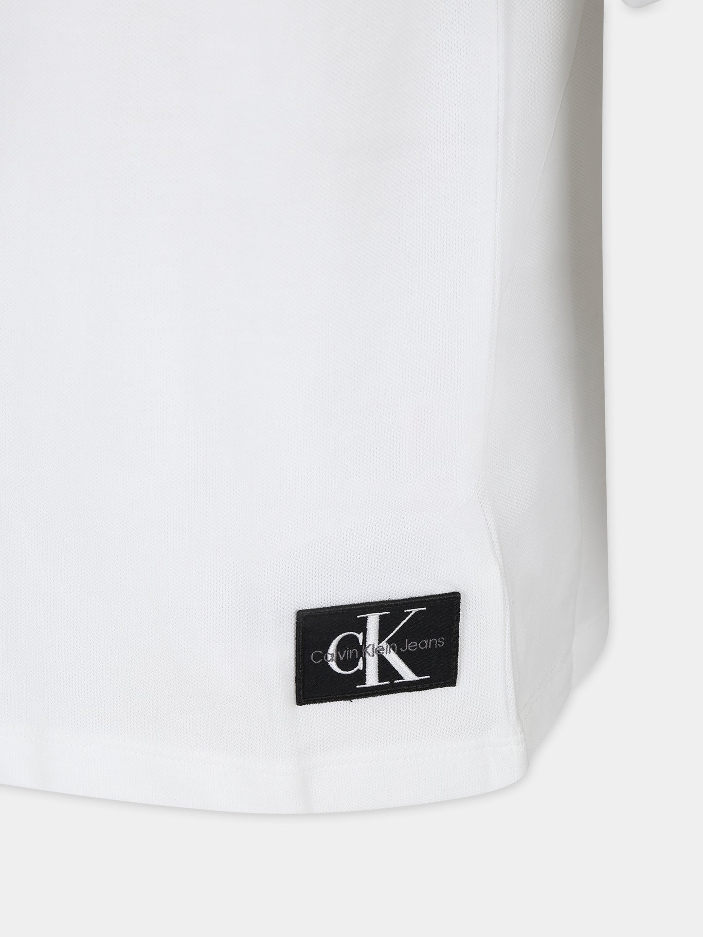 T-shirt bianca per bambino con logo,Calvin Klein Kids,24SMCKIB0IB02029 YAF
