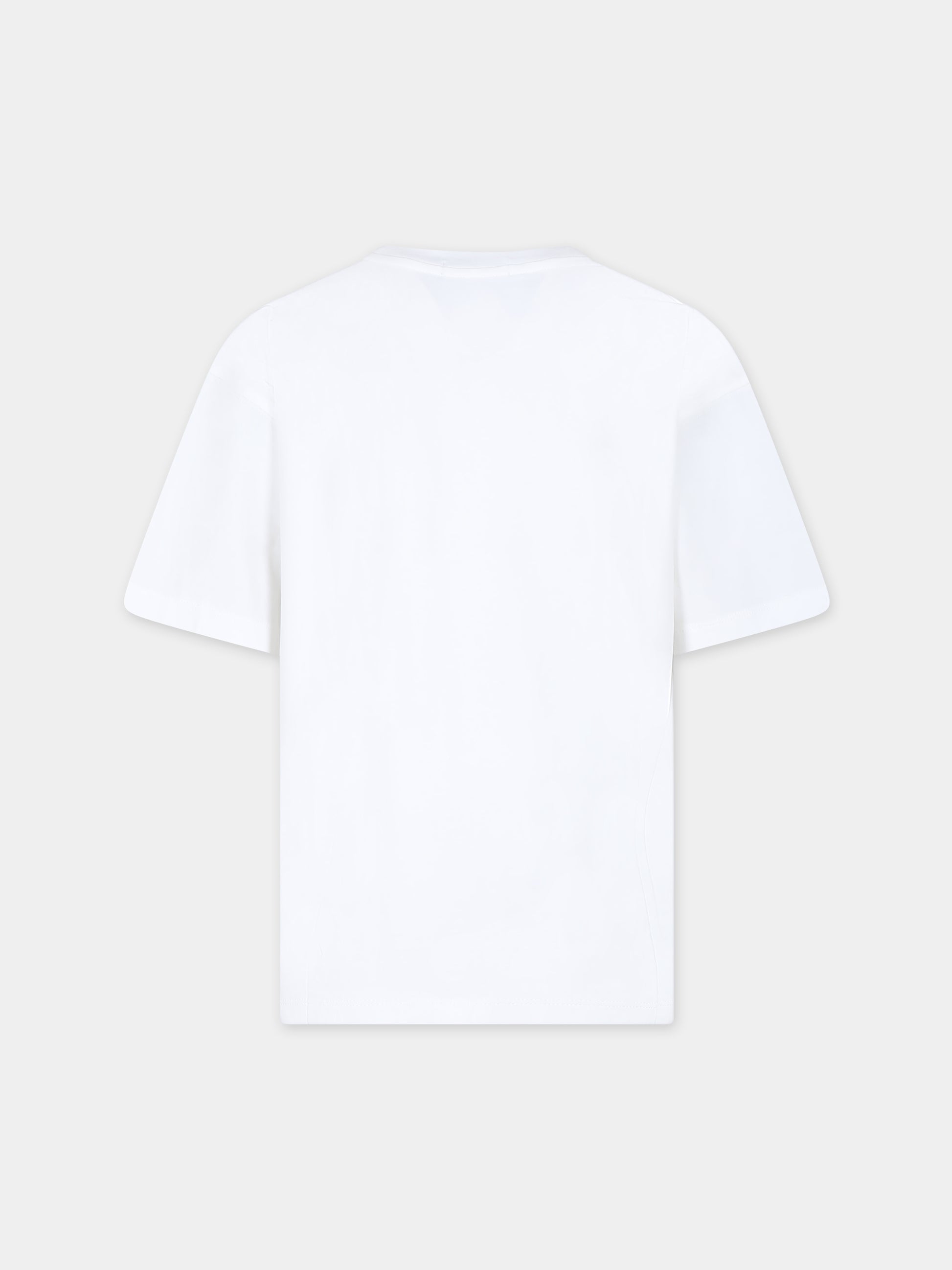 T-shirt bianca per bambino con logo,Calvin Klein Kids,24SMCKIB0IB02032 YAF