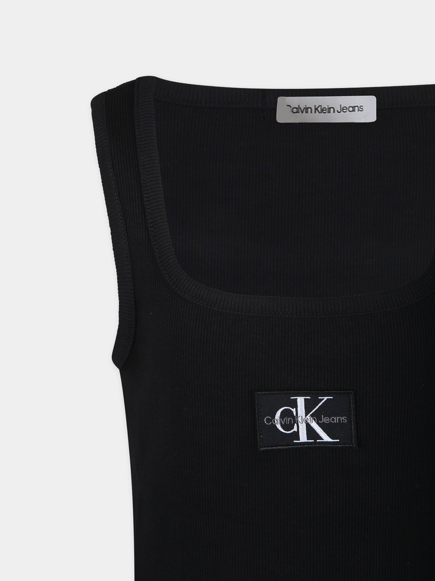 Vestito nero per bambina con logo,Calvin Klein Kids,24SMCKIG0IG02471T BEH