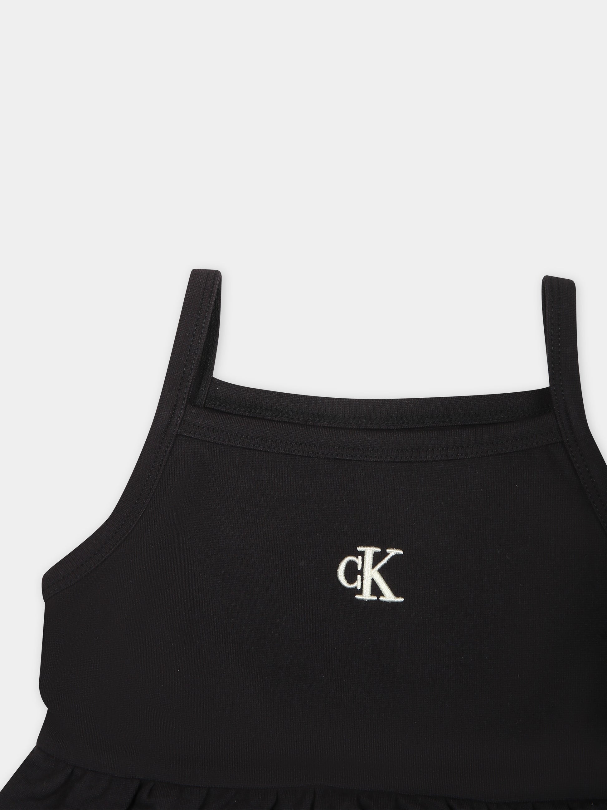 Vestito casual nero per neonata con logo,Calvin Klein Kids,24SMCKIN0IN00171 BEH