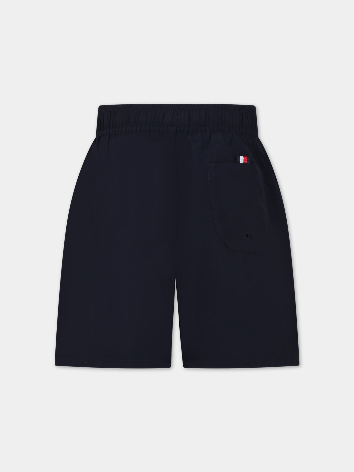 Boxer mare blu per bambino con logo,Tommy Hilfiger Junior,24SMTAUB0UB00527T DW5