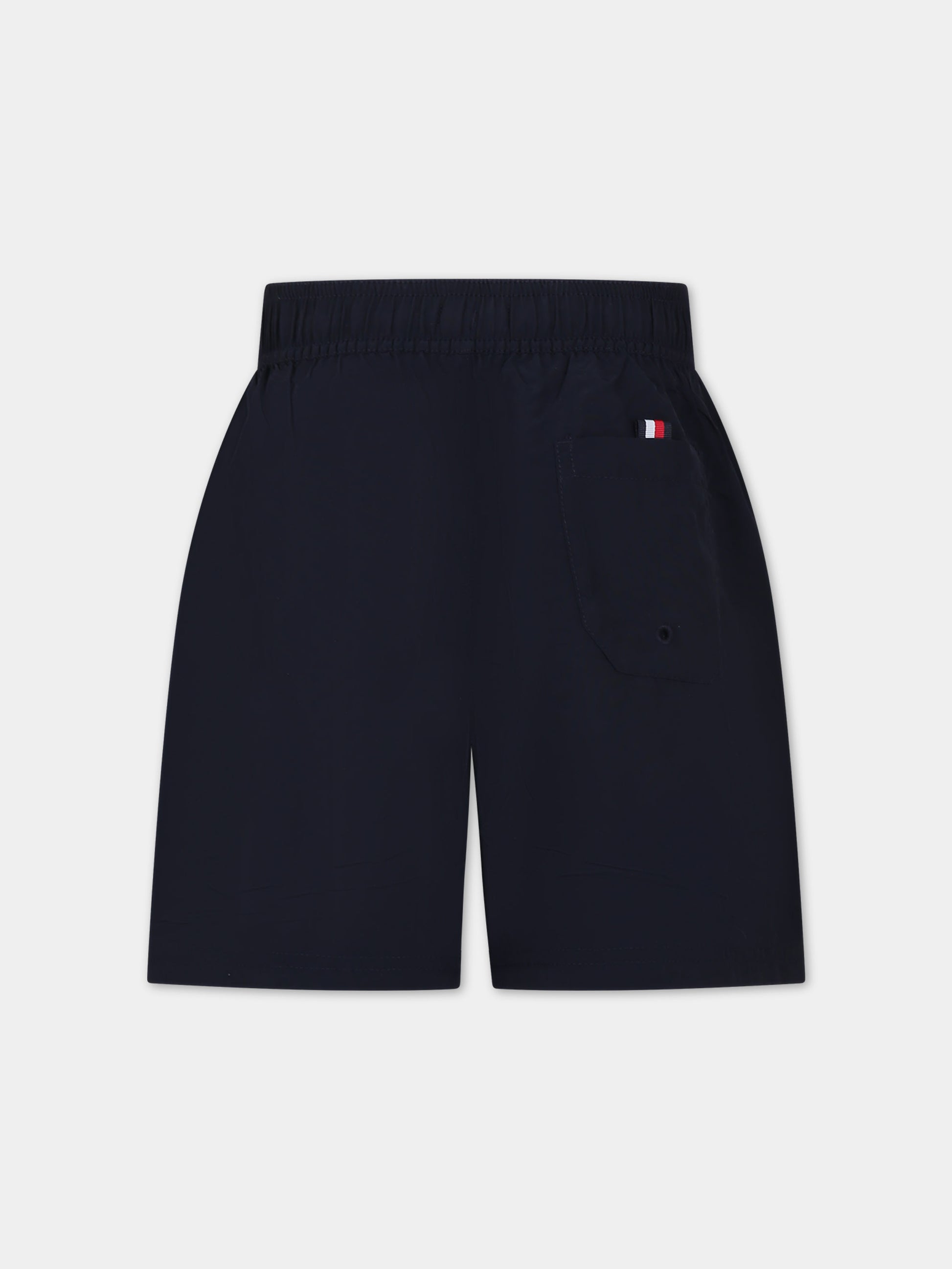 Boxer mare blu per bambino con logo,Tommy Hilfiger Junior,24SMTAUB0UB00527T DW5