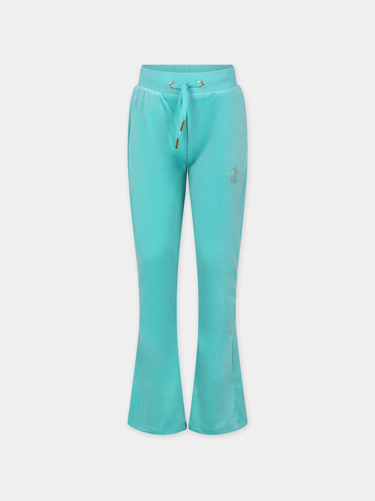 Pantaloni verdi per bambina con logo,Juicy Couture,24SMJCJBX6359 171
