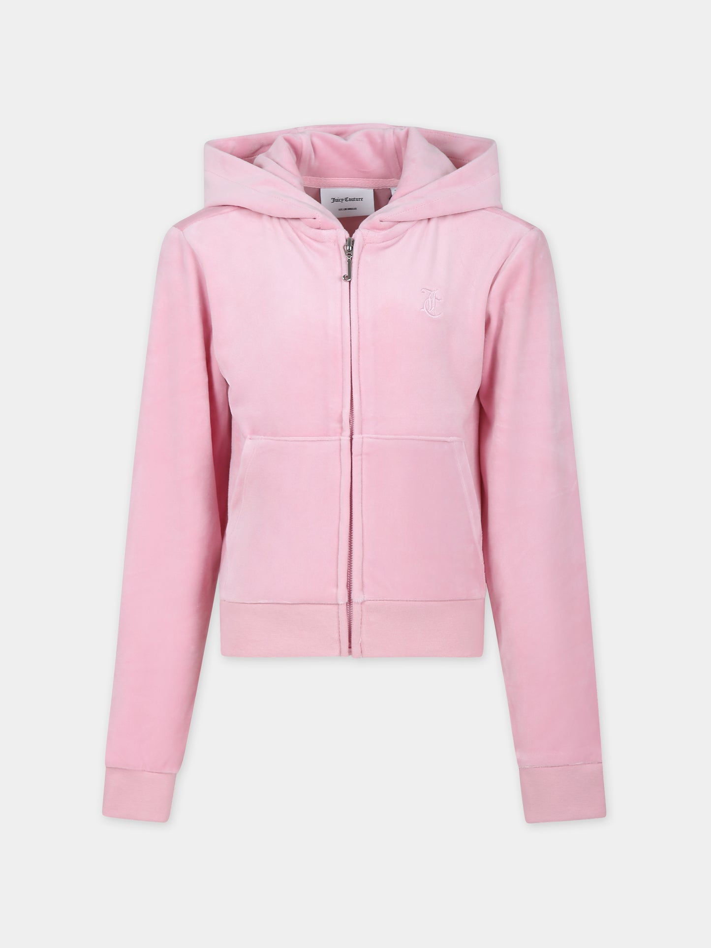 Felpa rosa per bambina con logo,Juicy Couture,24SMJCJBX6356 D92