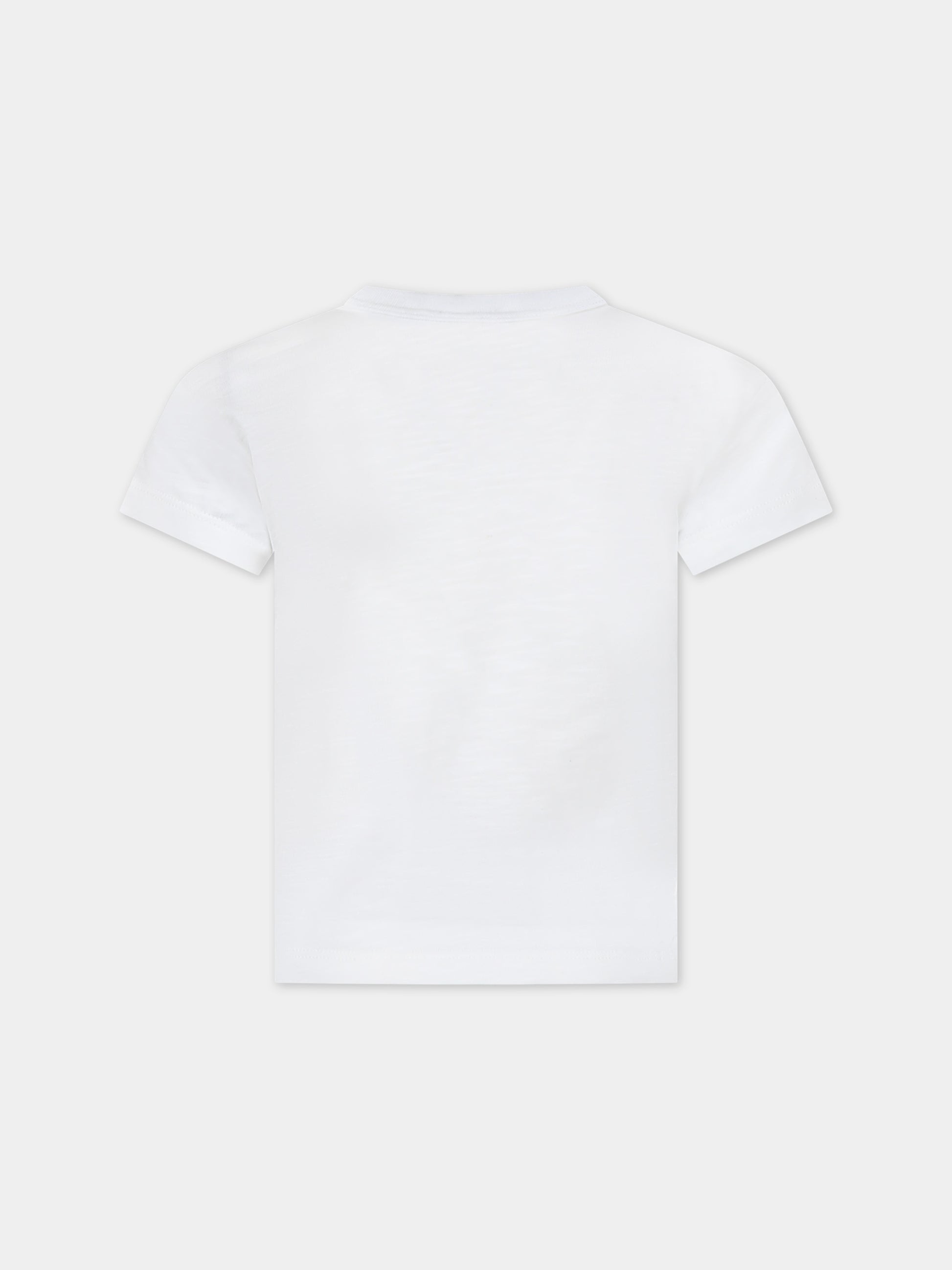 T-shirt bianca per bambini,Petit Bateau,A0A10 02 MARSHMALLOW