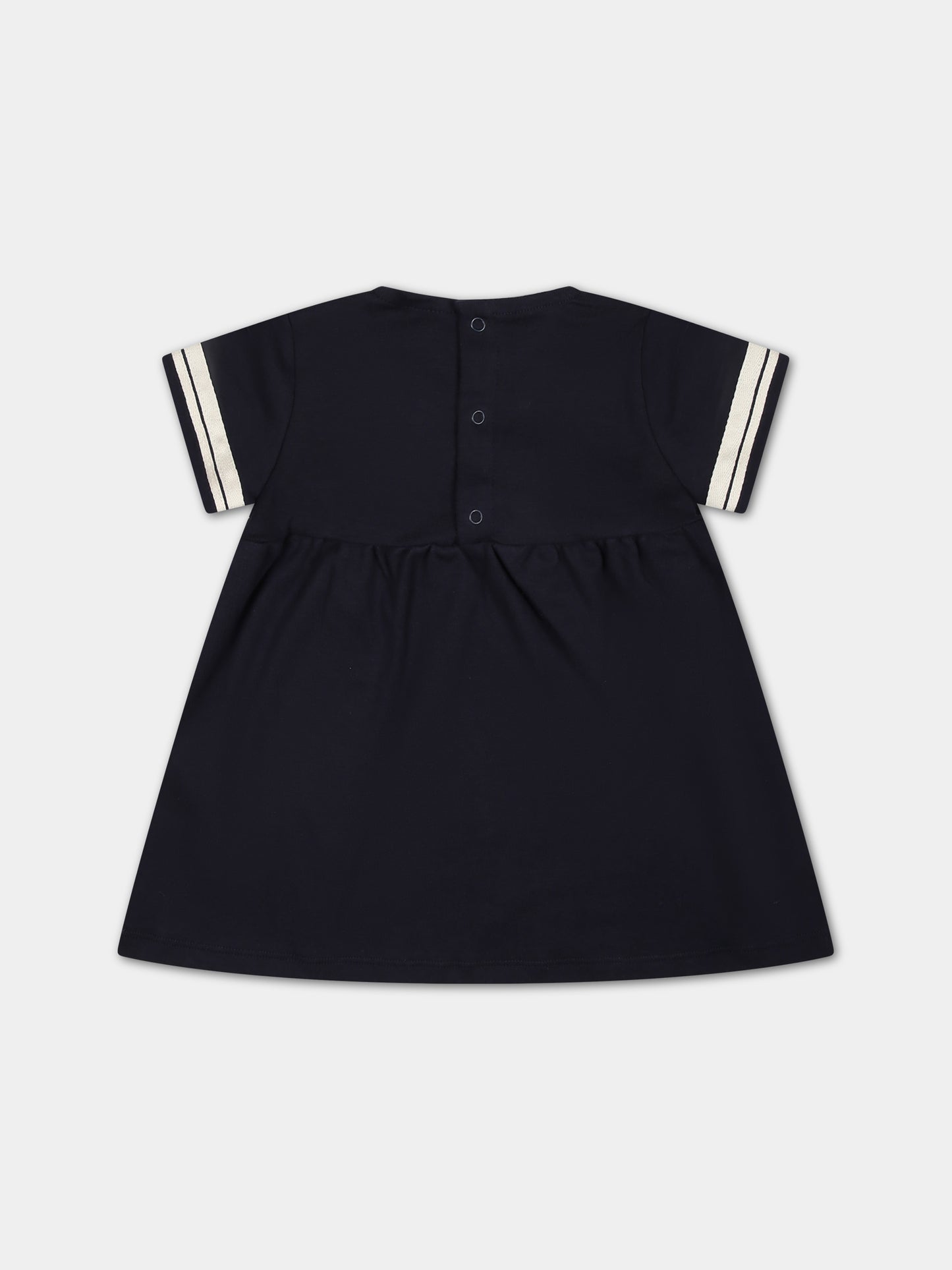 Vestito blu per neonata,Petit Bateau,A0A1R 01 SMOKING