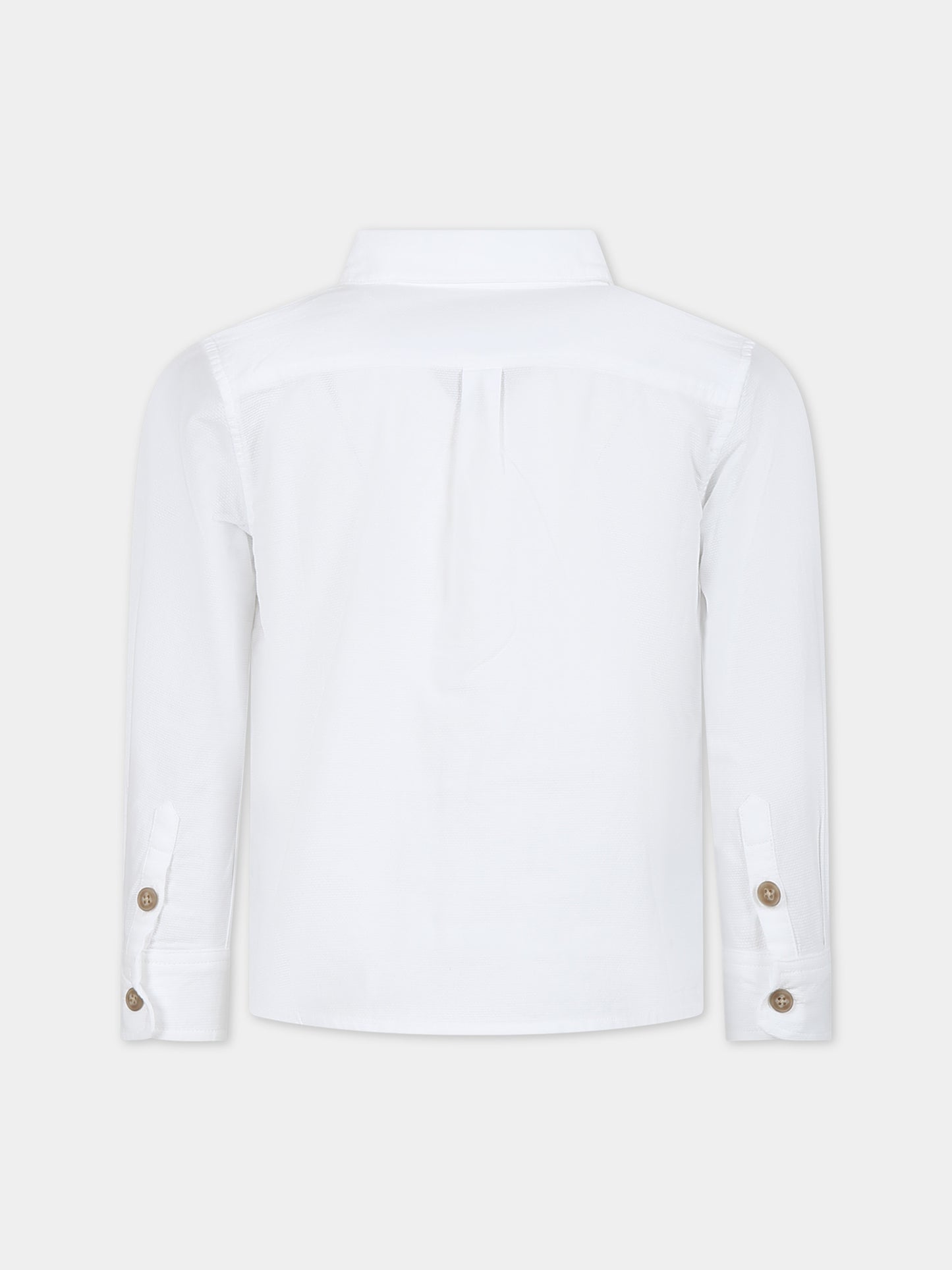 Camicia bianca per bambino,Petit Bateau,A09O5 01 ECUME