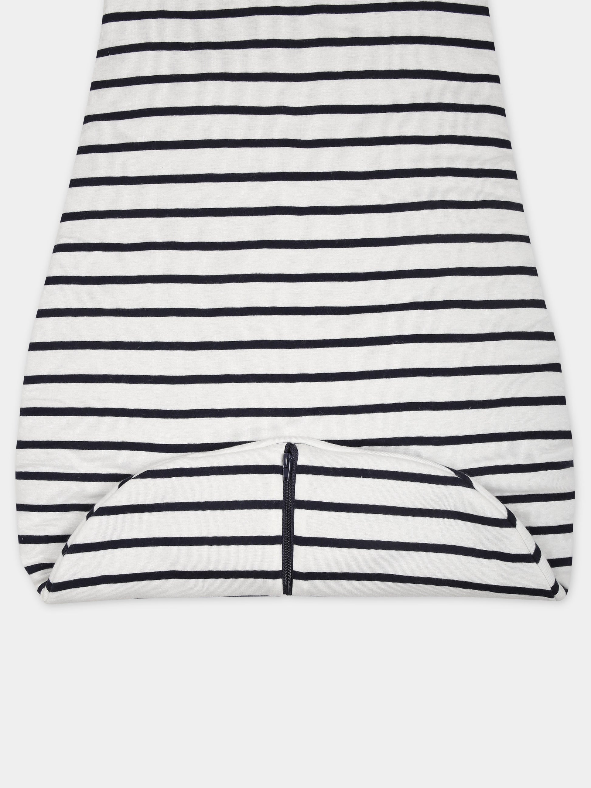 Sacco nanna blu per neonato con logo,Petit Bateau,A08AN 01 MARSHMALLOW/SMOKING