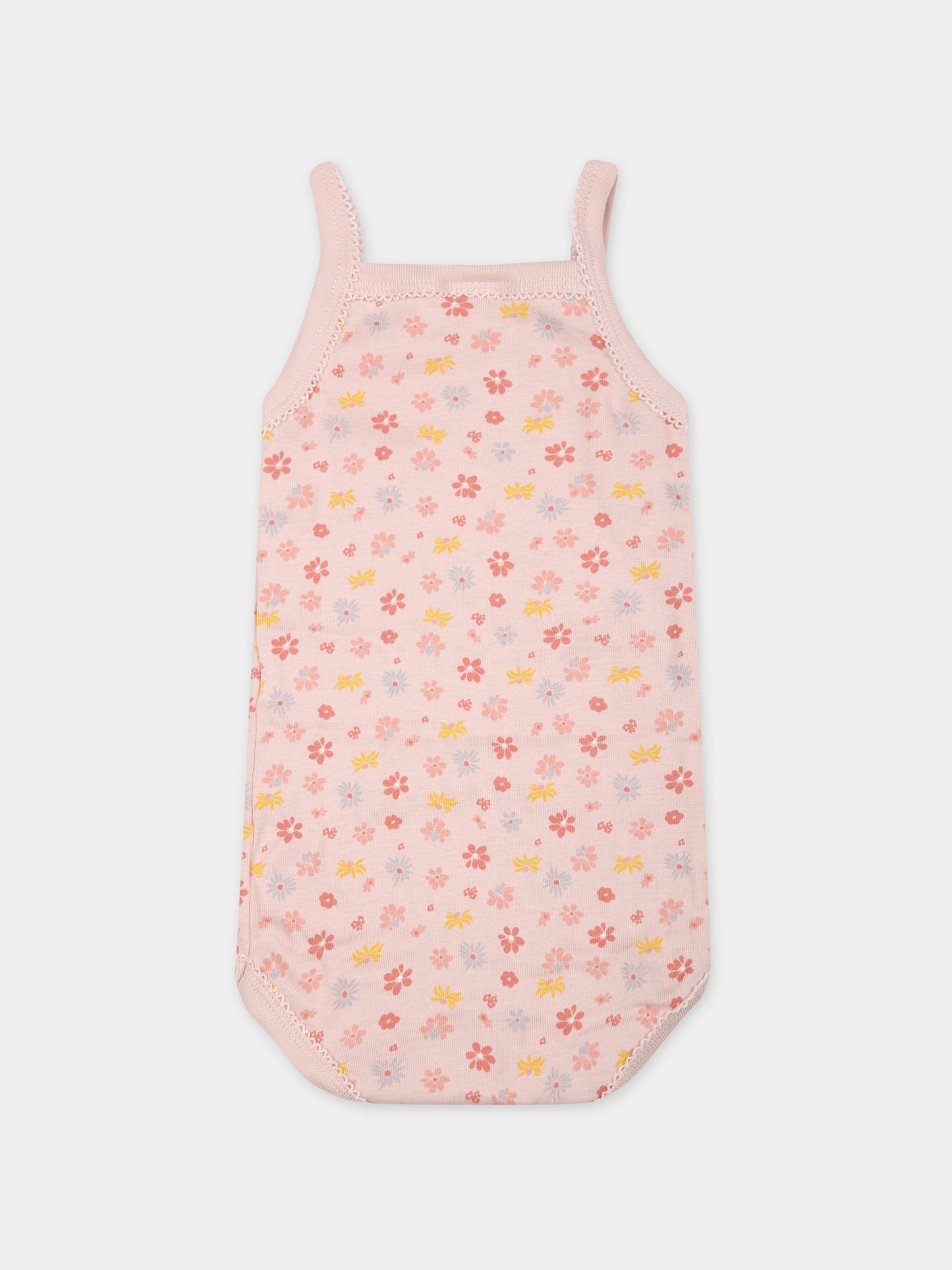 Set multicolor per neonata con fiori e righe,Petit Bateau,A09Y8 00 VARIANTE 1