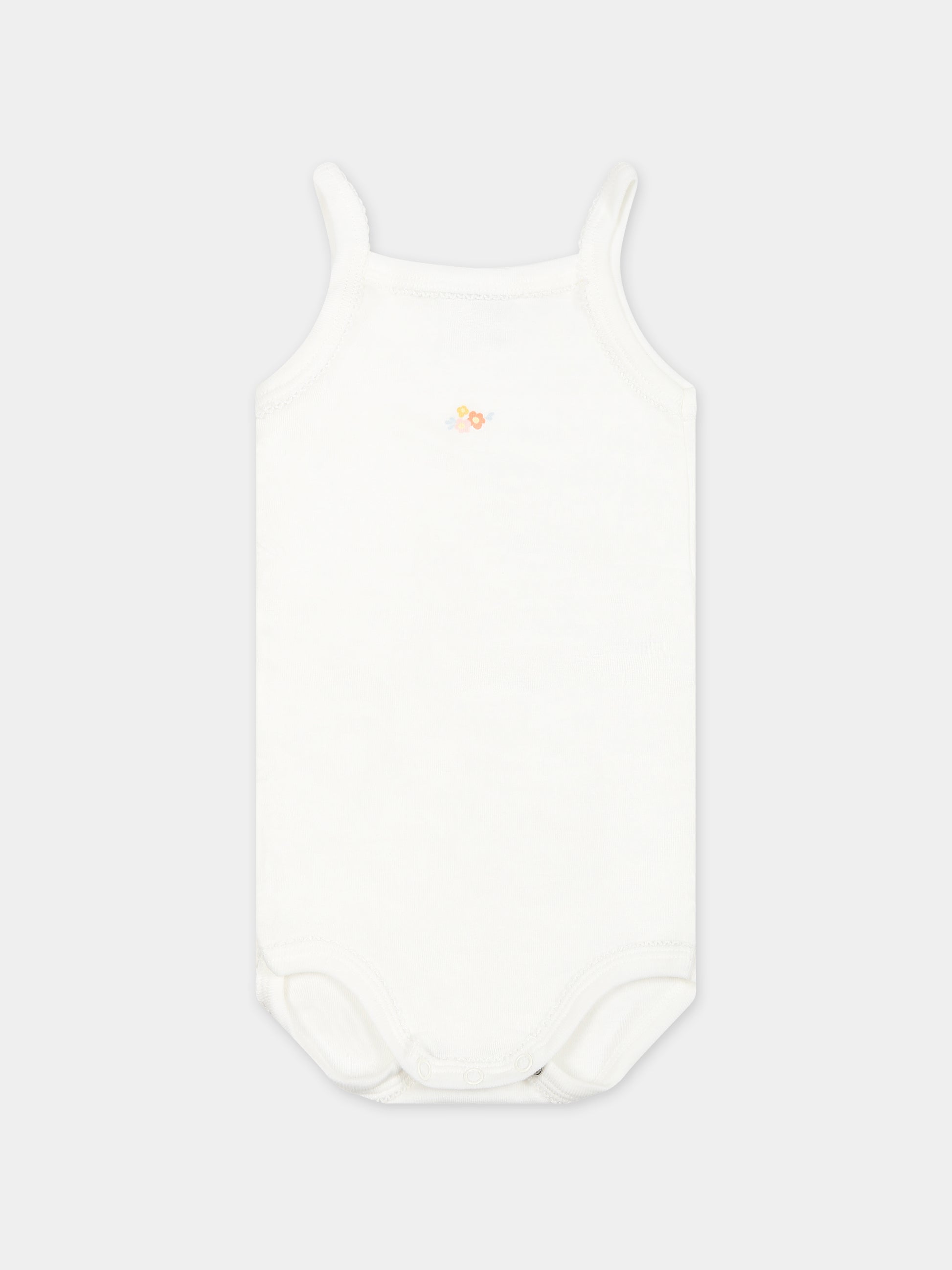 Set multicolor per neonata con fiori e righe,Petit Bateau,A09Y8 00 VARIANTE 1