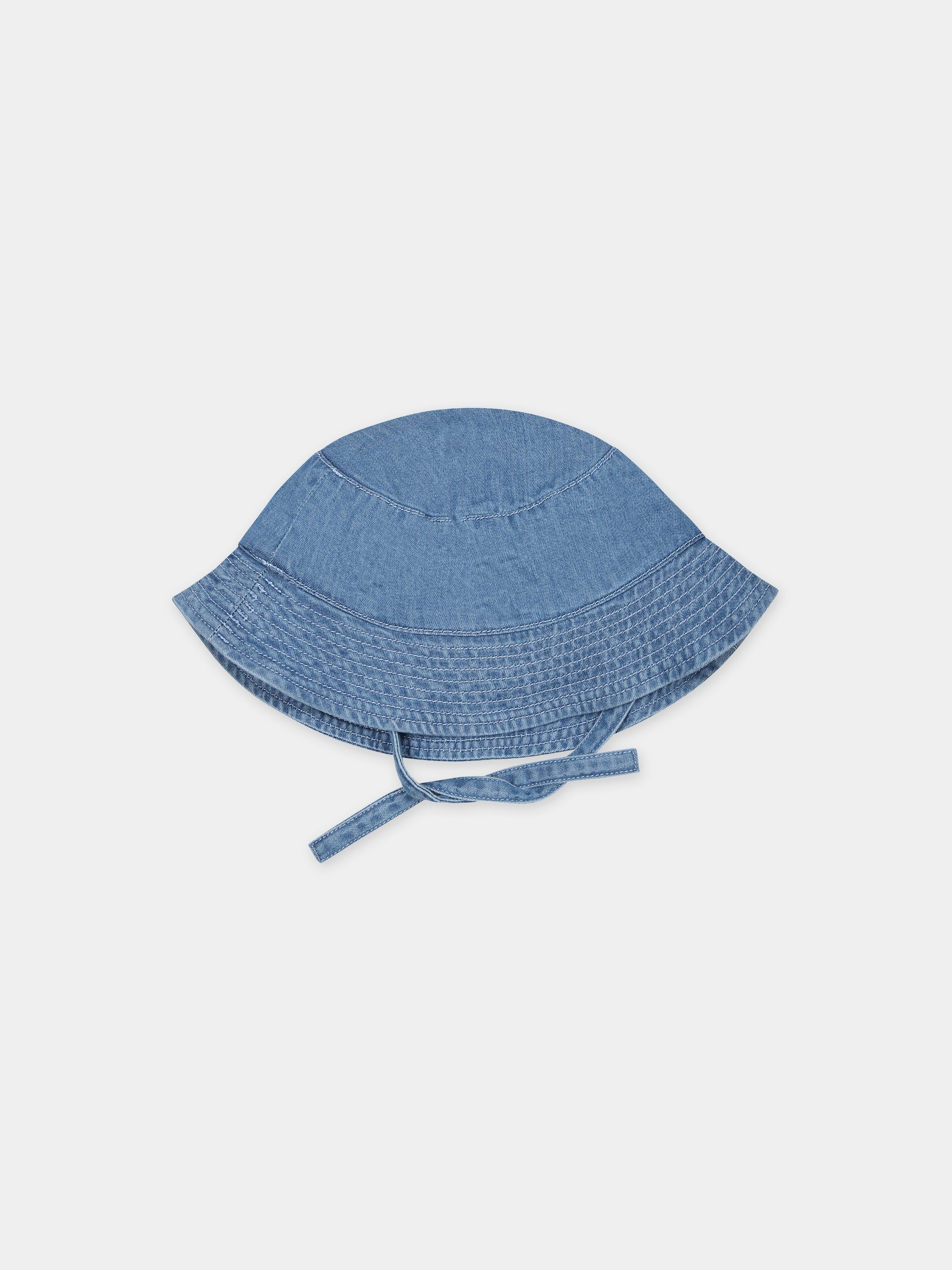 Cloche blu per neonata con logo,Petit Bateau,A09HX 01 DENIM CLAIR