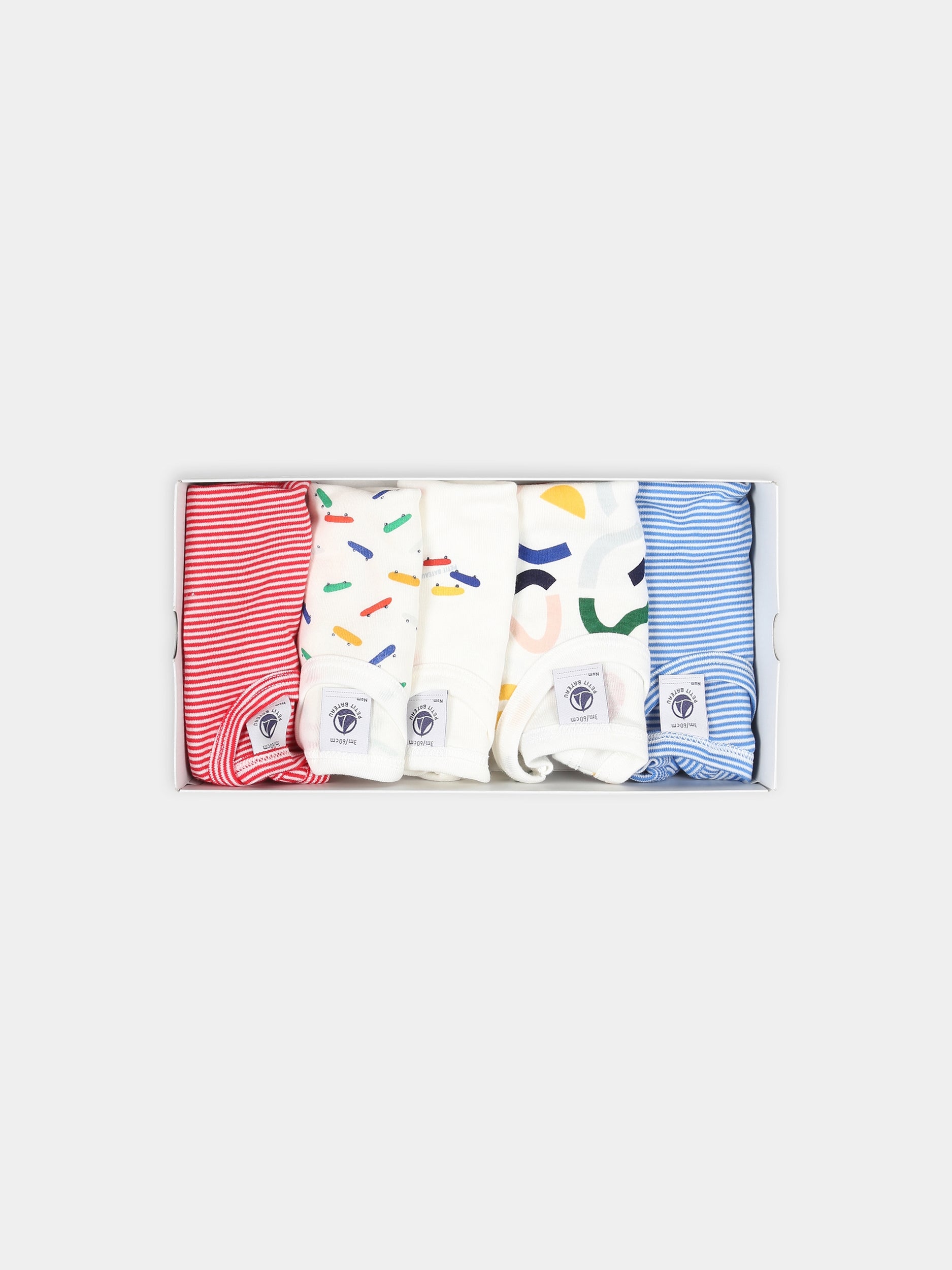 Set multicolor per neonati con stampa,Petit Bateau,A09Y7 00 VARIANTE 1