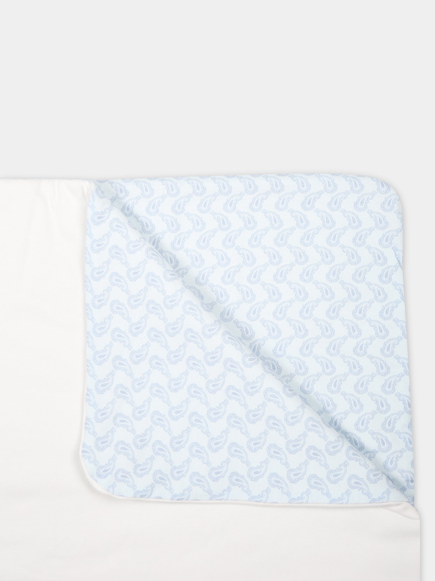 Coperta celeste per neonato con logo,Etro,GU0530 J0409 685CE