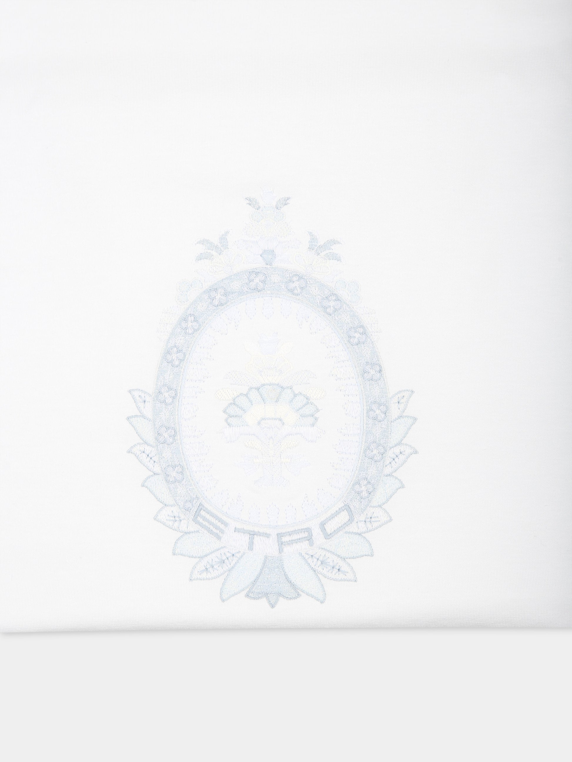 Coperta celeste per neonato con logo,Etro,GU0530 J0409 685CE