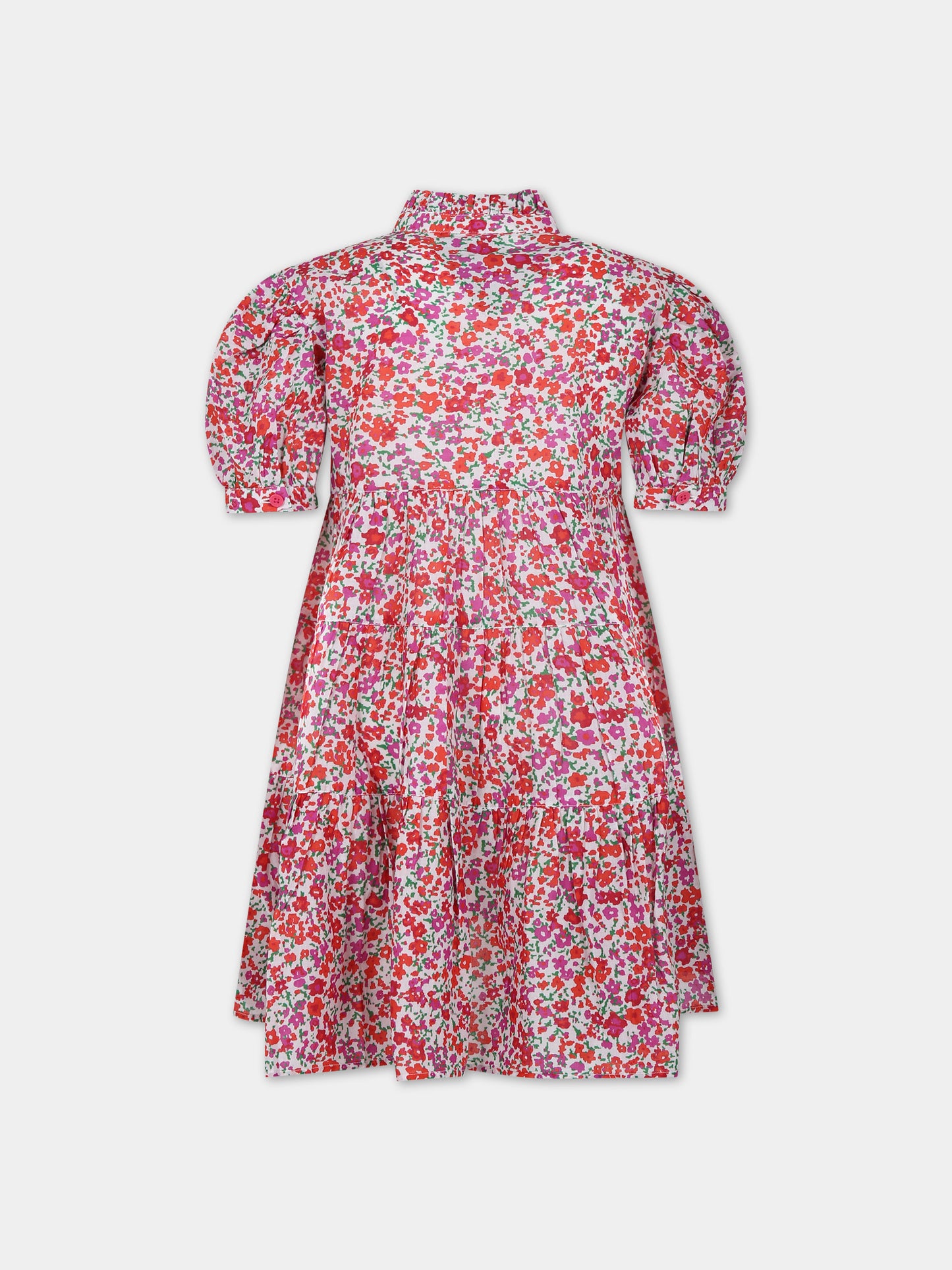 Vestito bianco per bambina con stampa fiori,Philosophy,PFAB030 C CF018 D999