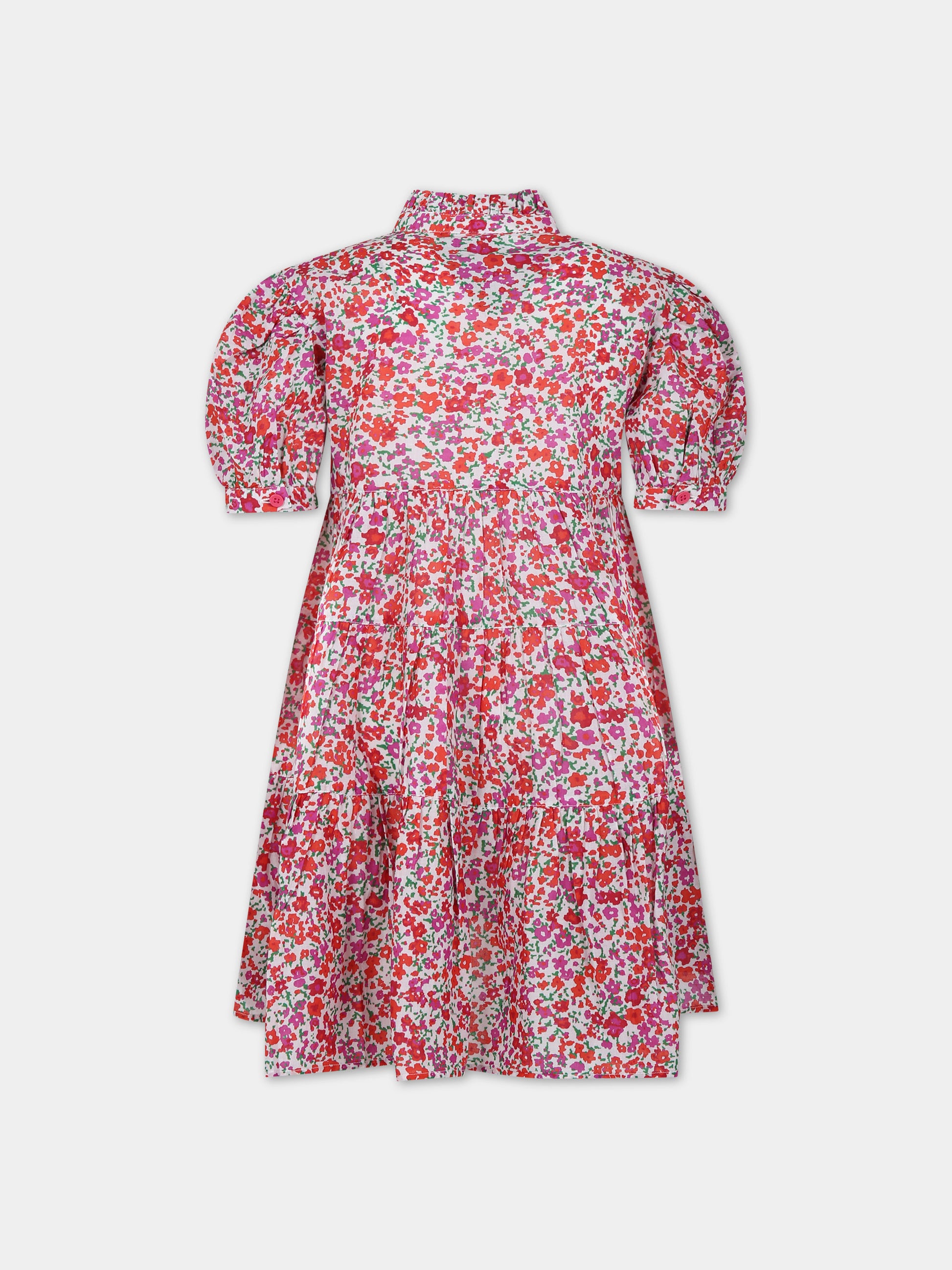 Vestito bianco per bambina con stampa fiori,Philosophy,PFAB030 C CF018 D999