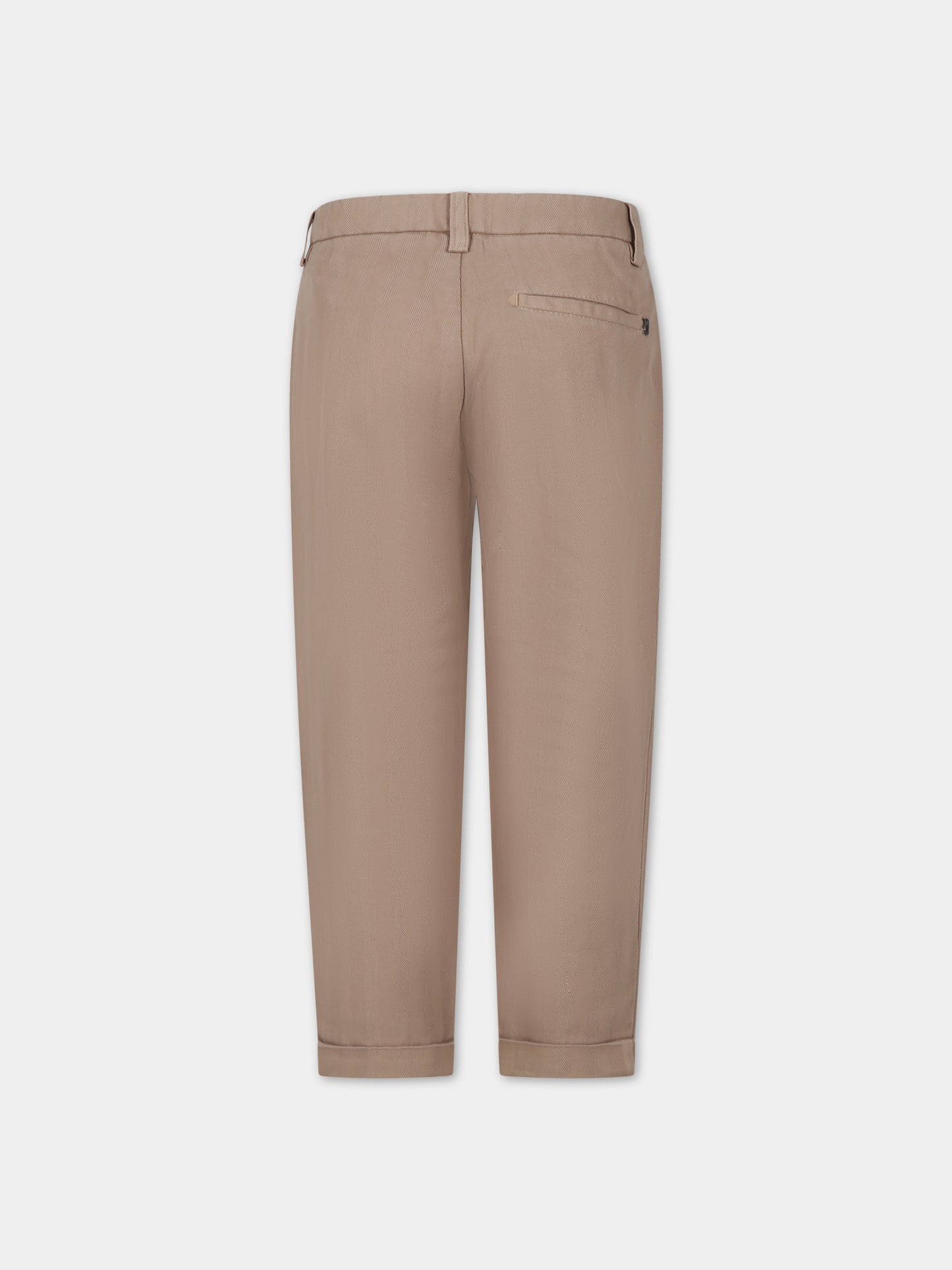 Pantaloni beige per bambino con logo,Dondup Kids,DMPA047 0 LC005 0034