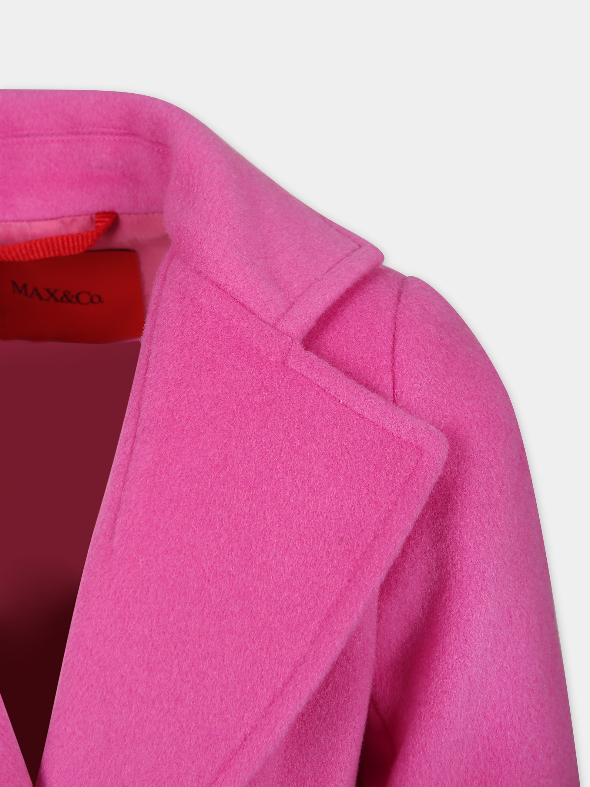 Cappotto fucsia per bambina,Max&co,MX0001 MX001 MAXJ1F MX300