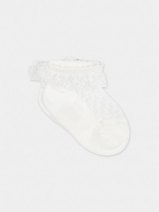 Calzini avorio per neonata,Mayoral,10654 064