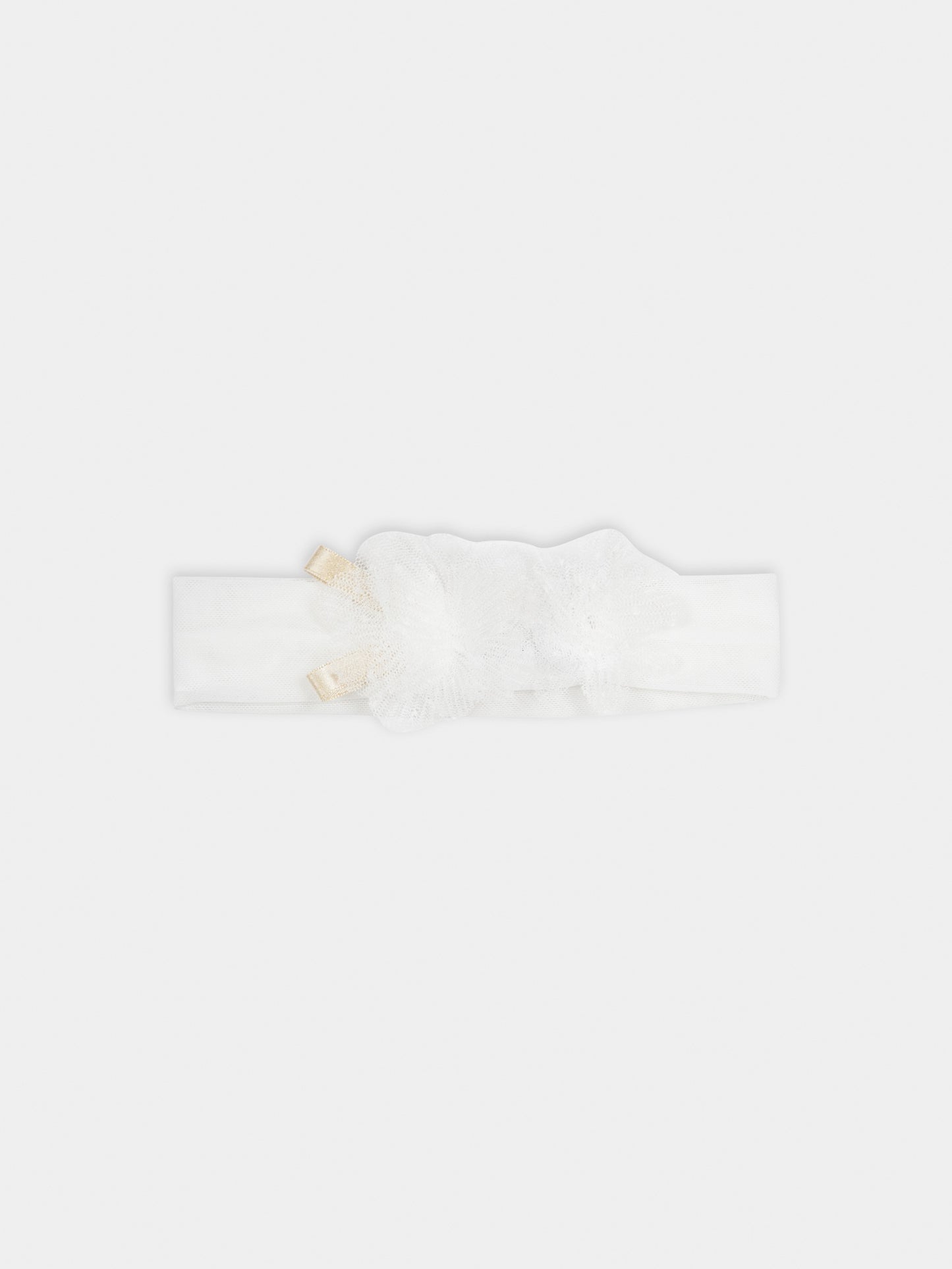 Fascia per capelli avorio per neonata,Mayoral,10677 071
