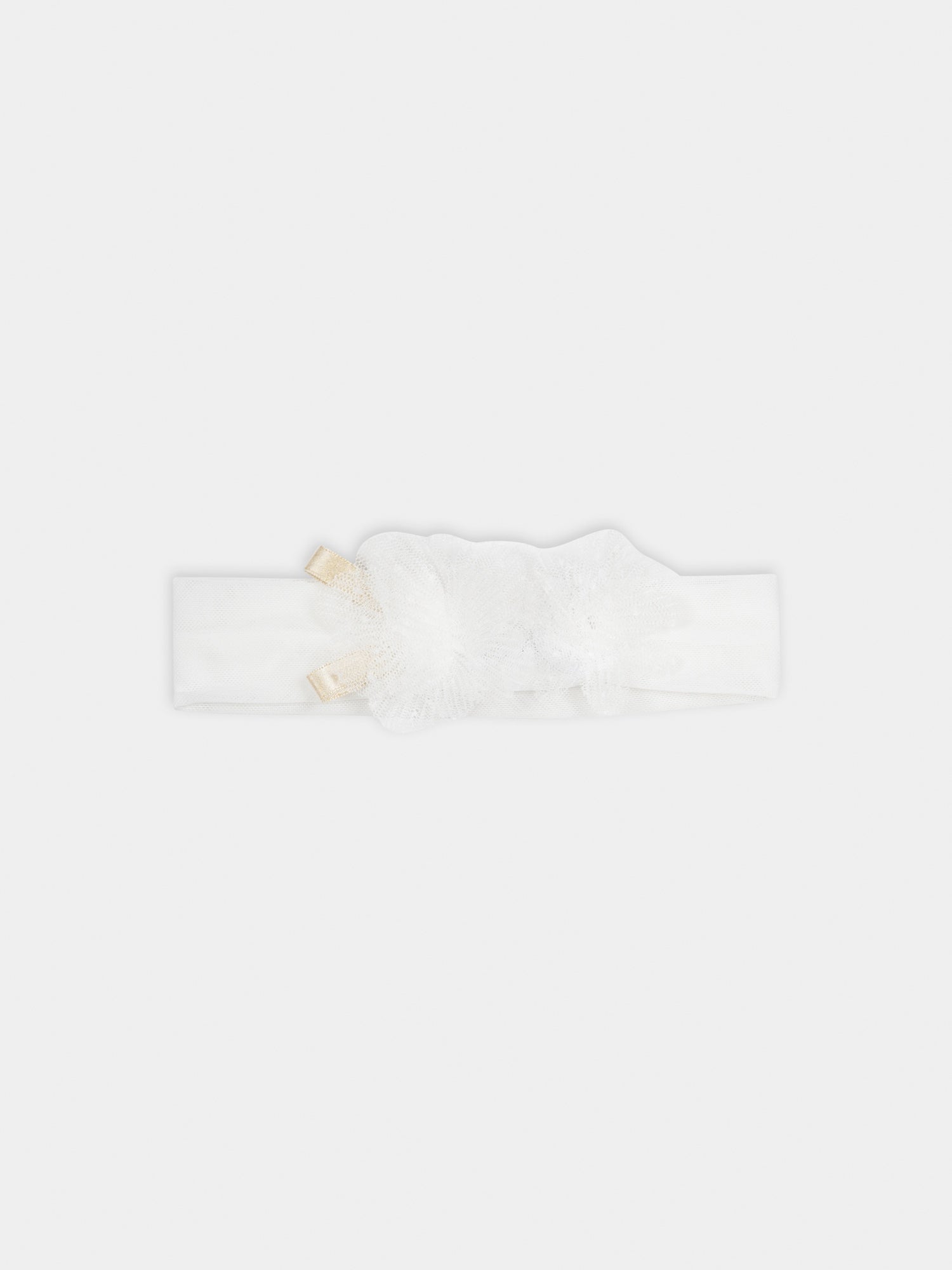 Fascia per capelli avorio per neonata,Mayoral,10677 071