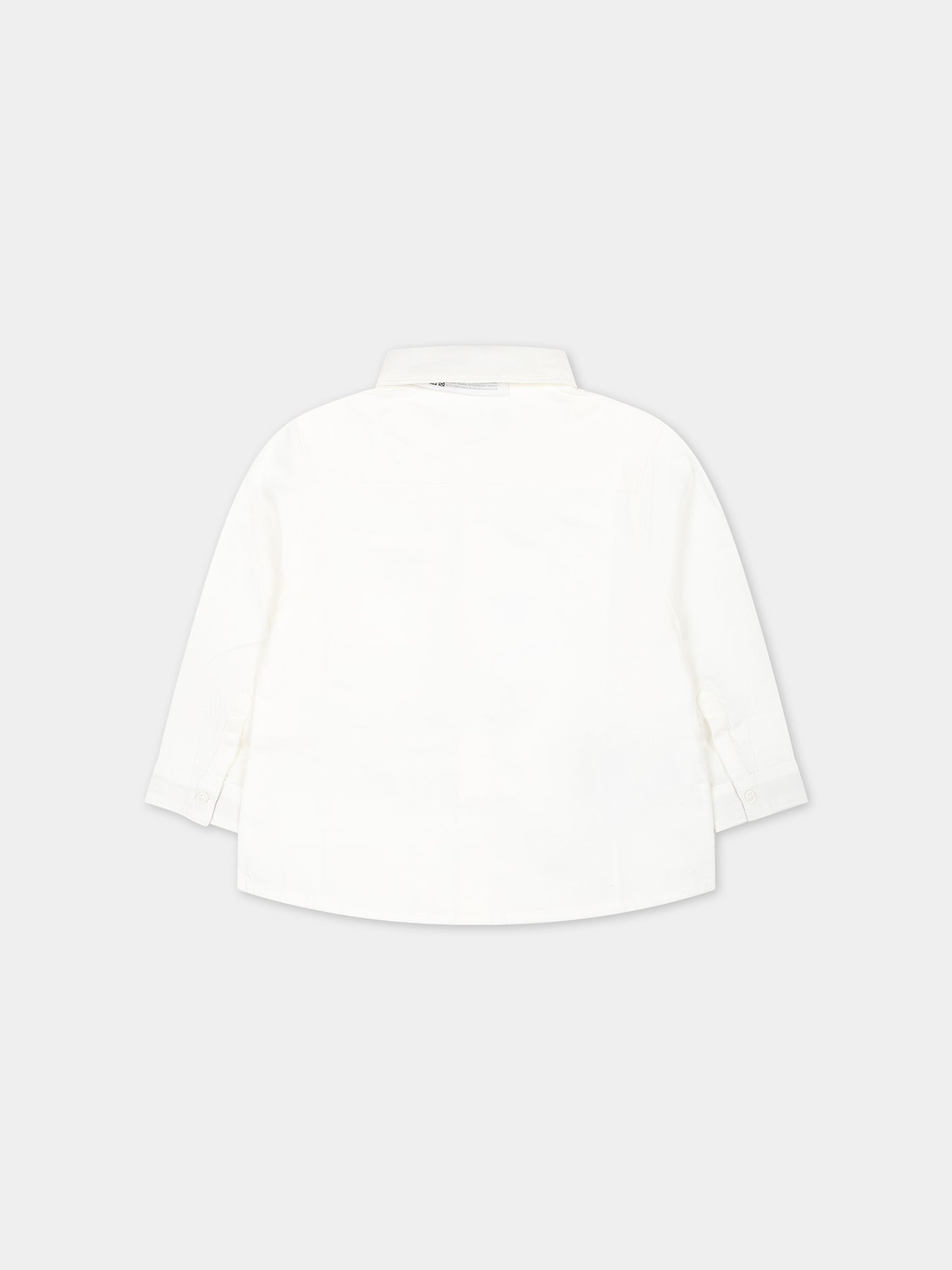 Camicia avorio per neonato con papillon,Mayoral,1116 012