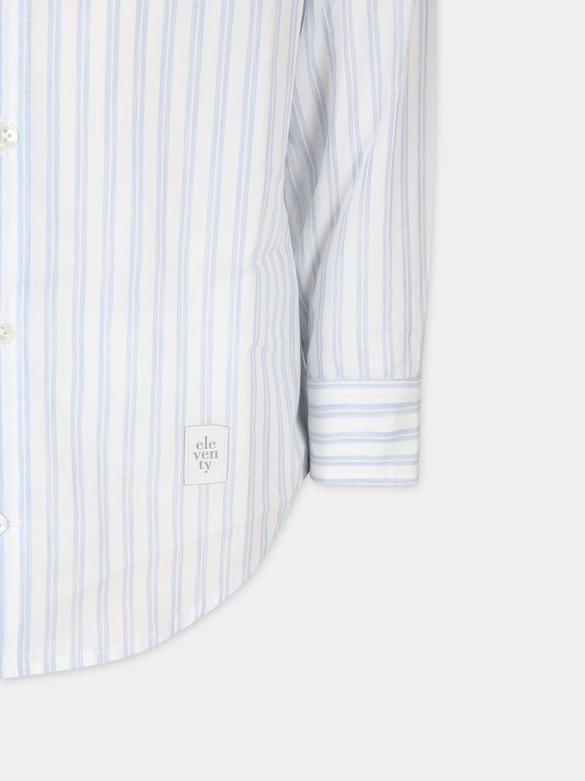 Camicia bianca per bambino con logo,Eleventy,EU5P00 P0375 100CE