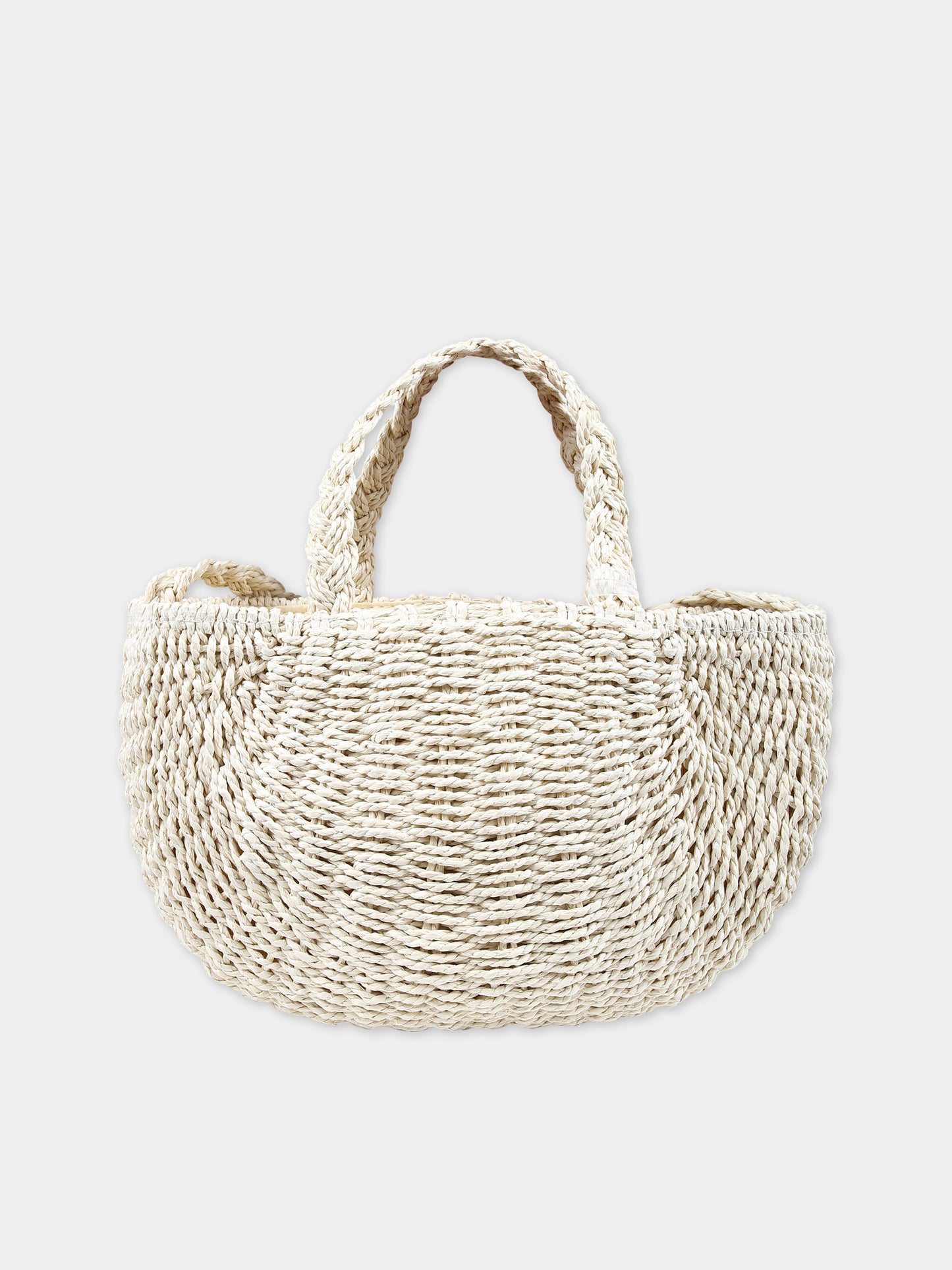 Borsa mare in paglia beige per bambina con stelle marine,Monnalisa,19C066 3097 0003