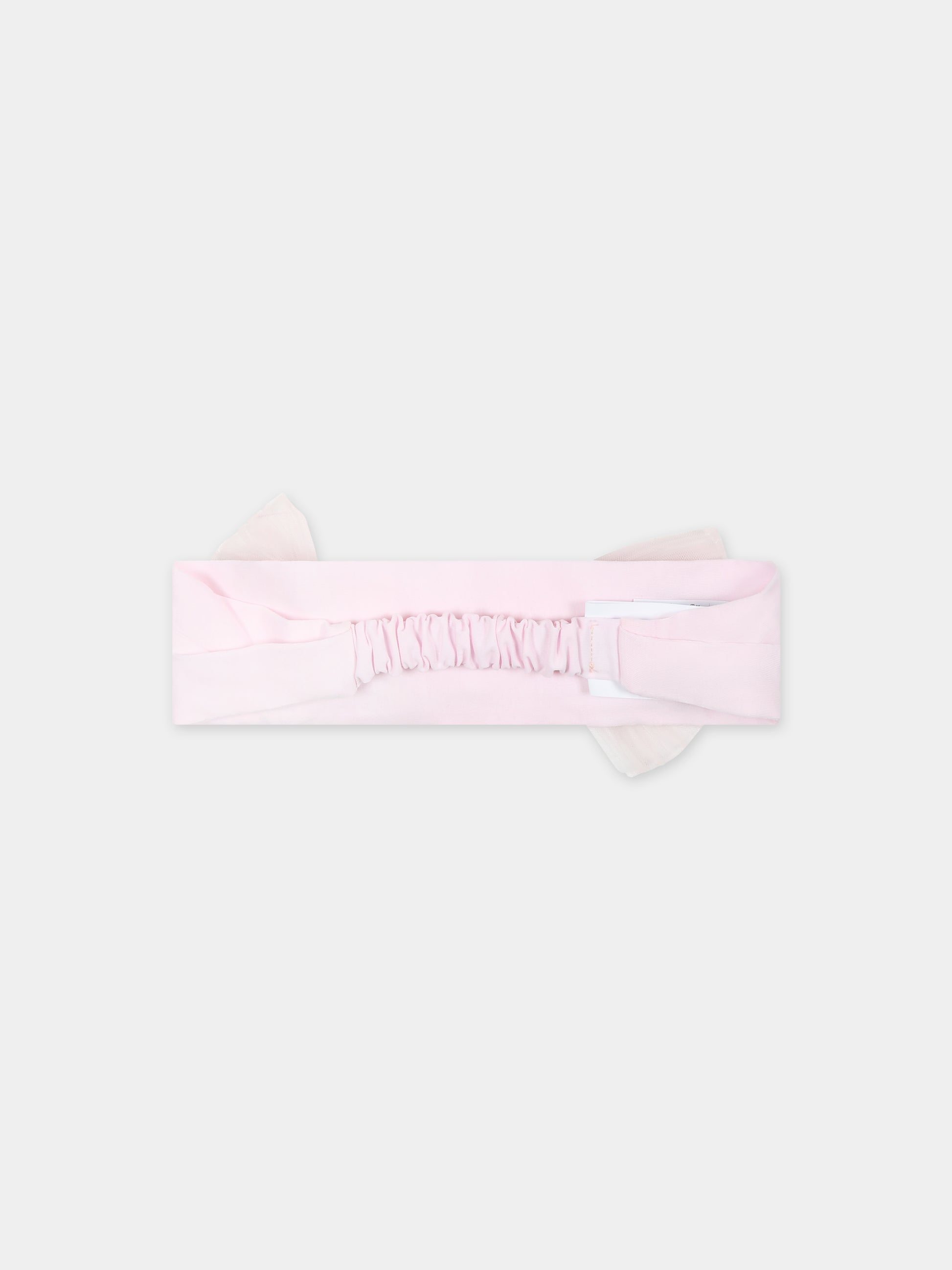 Fascia rosa per neonata con rose,Monnalisa,73C003 3201 0091