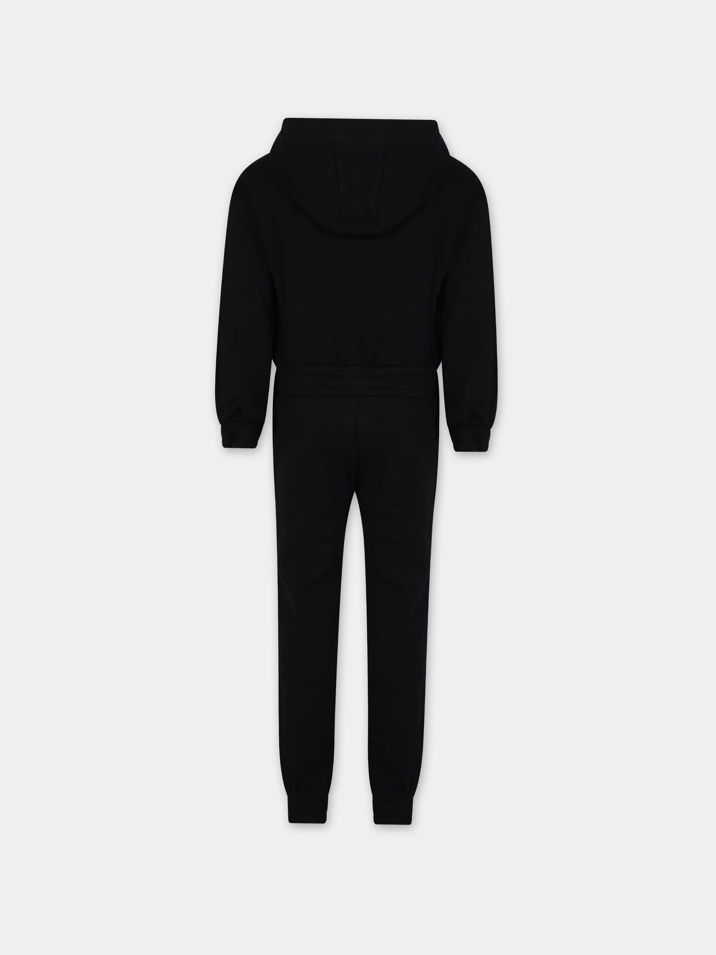 Completo nero per bambina con smile,Moschino Kids,HDK02J LCA44 60100