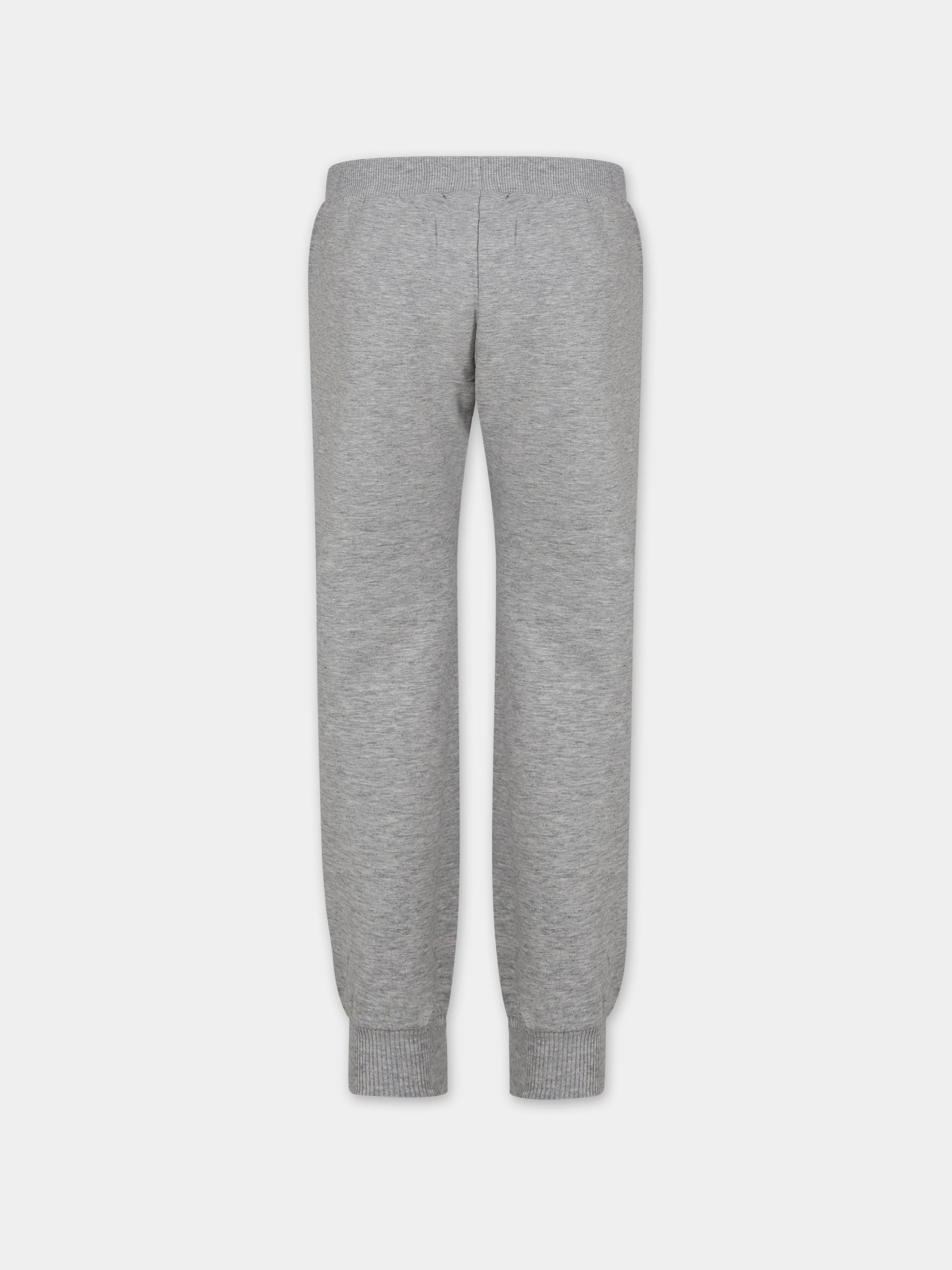 Pantaloni grigi per bambini con logo,Moschino Kids,HNP057 LDA27 60926