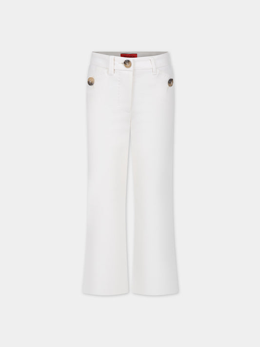 Pantaloni avorio per bambina,Max&co,MX0010 MX009 MAXP2F MX101