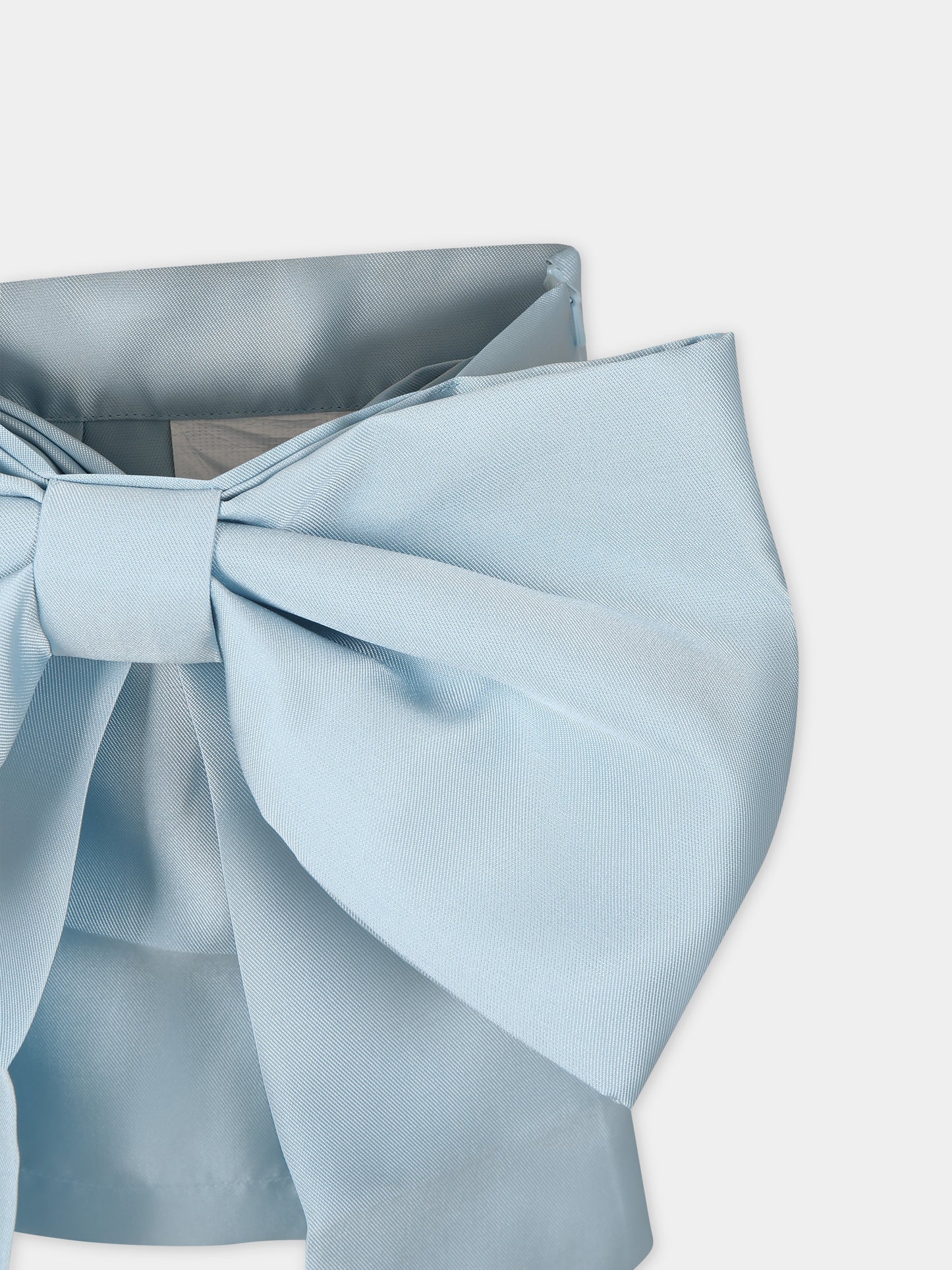 Gonna celeste per bambina con fiocco,Caroline Bosmans,SS24 3012 60 6010