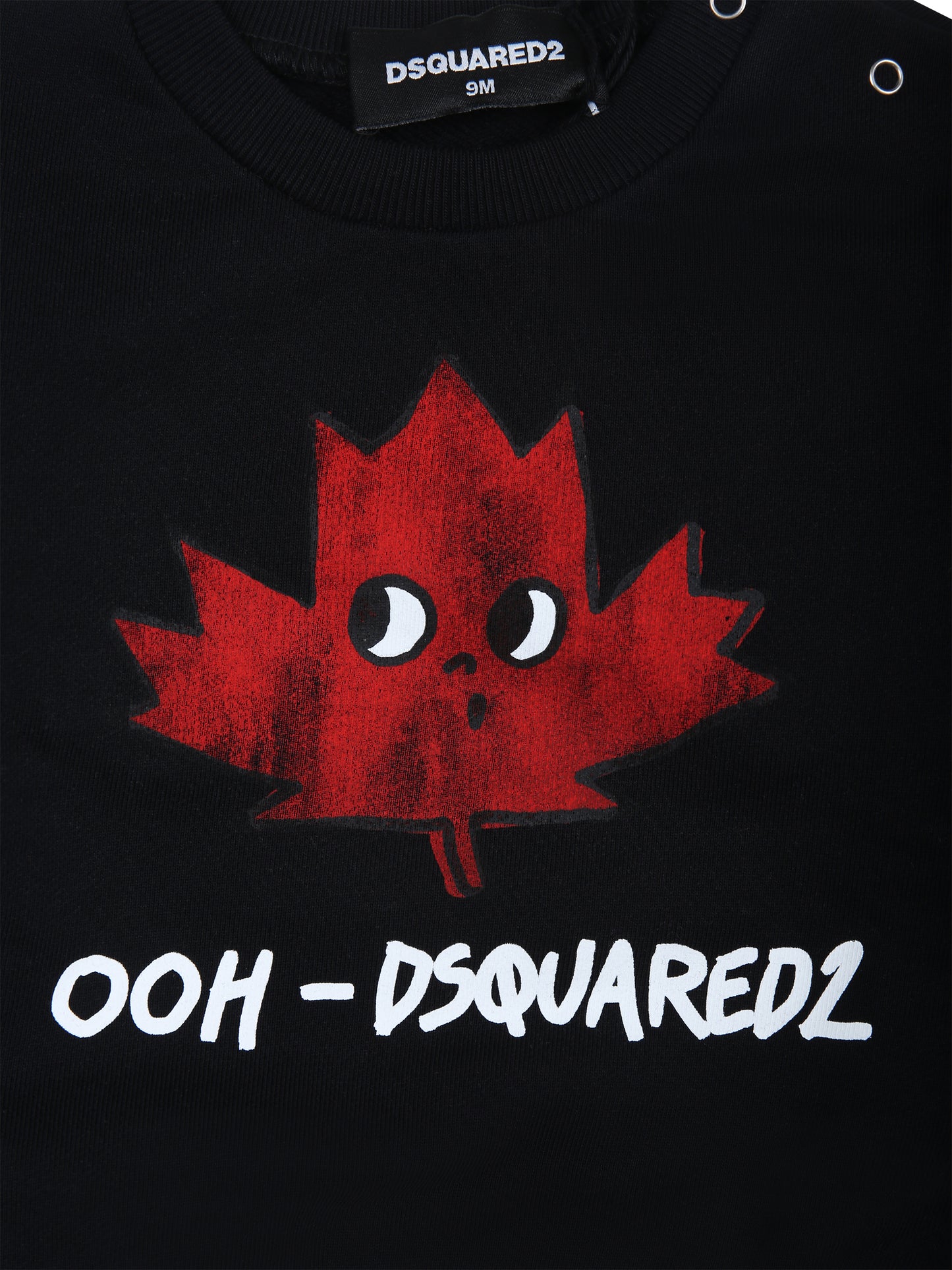 Felpa nera per neonato con logo,Dsquared2,DQ1603 D0QA2F DQ900