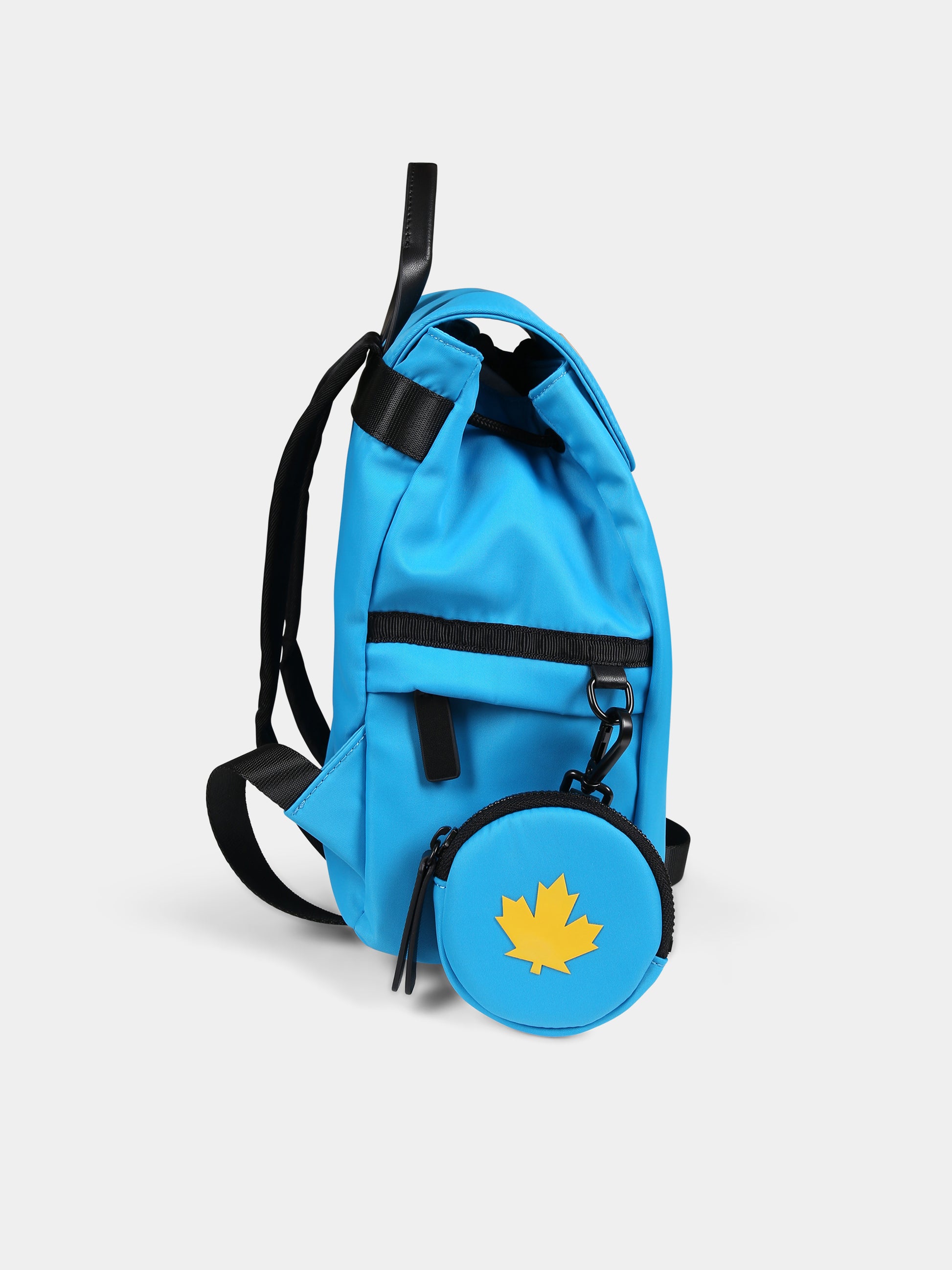 Zaino azzurro per bambini con logo,Dsquared2,DQ1638 D0A3M DQ817