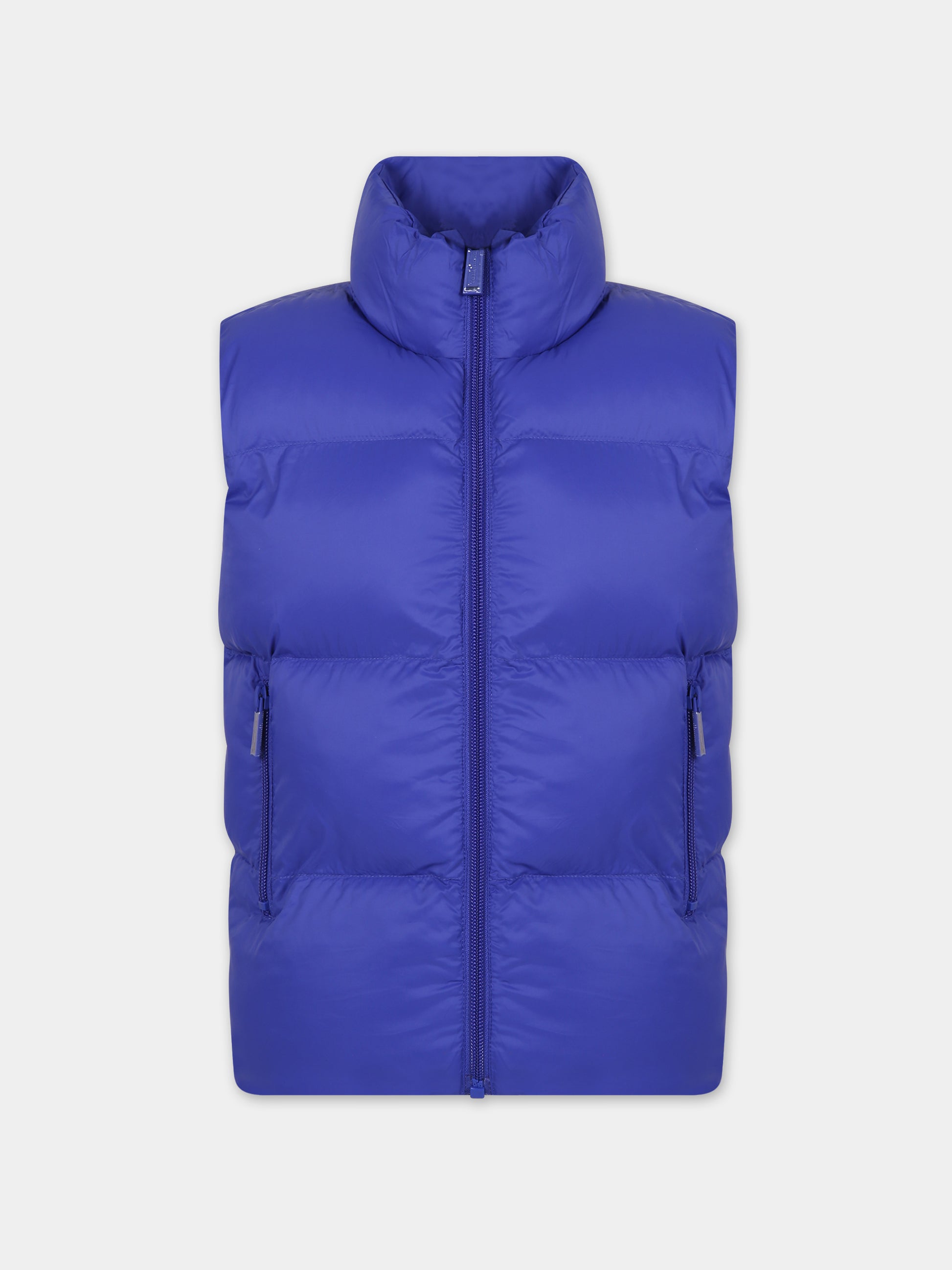 Gilet azzurro per bambino con logo bianco,Dsquared2,DQ1475 D009D DQ870