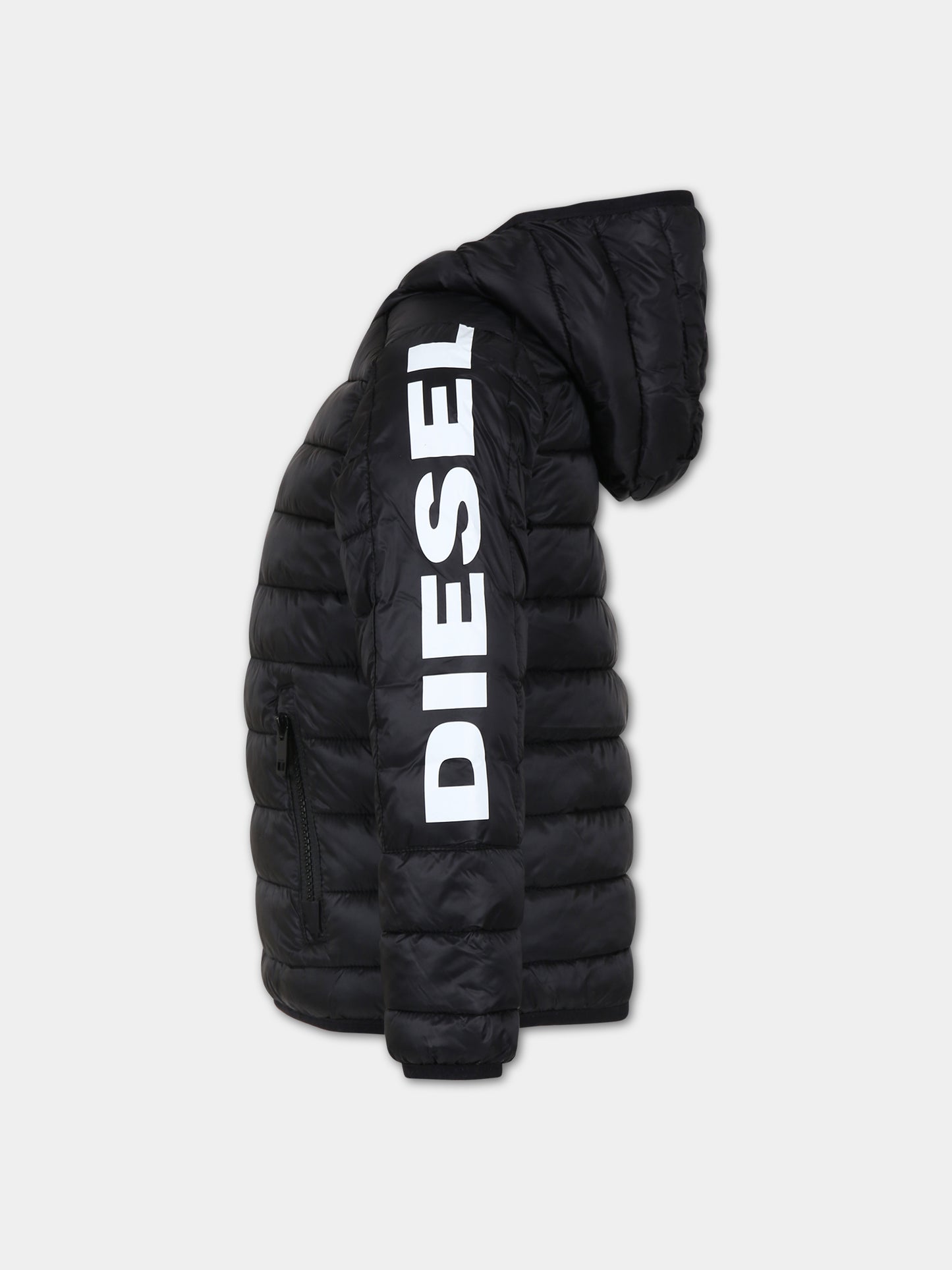 Piumino nero per bambini,Diesel,J01086 KXBDY K900