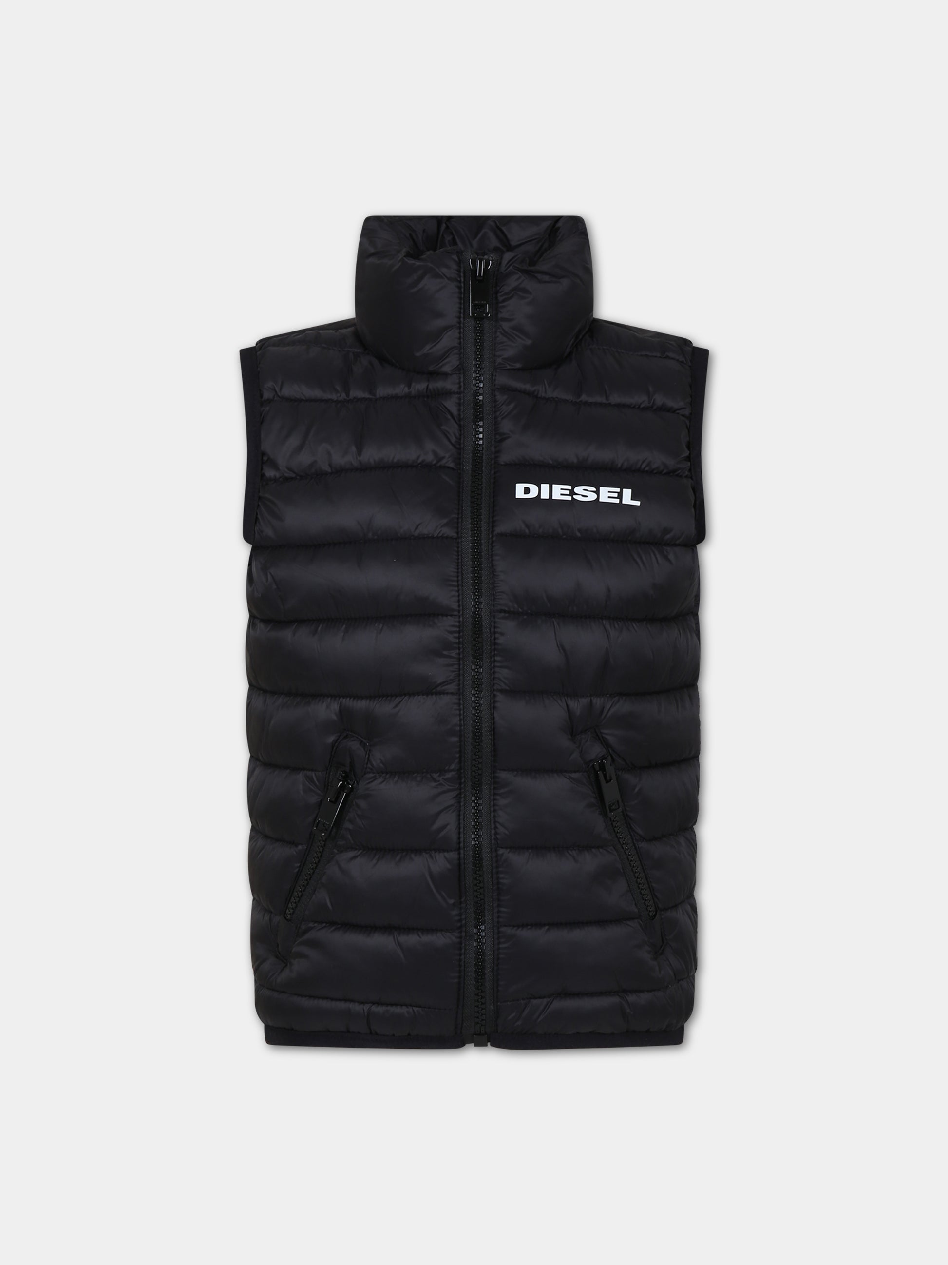 Piumino nero per bambini,Diesel,J01087 KXBDY K900