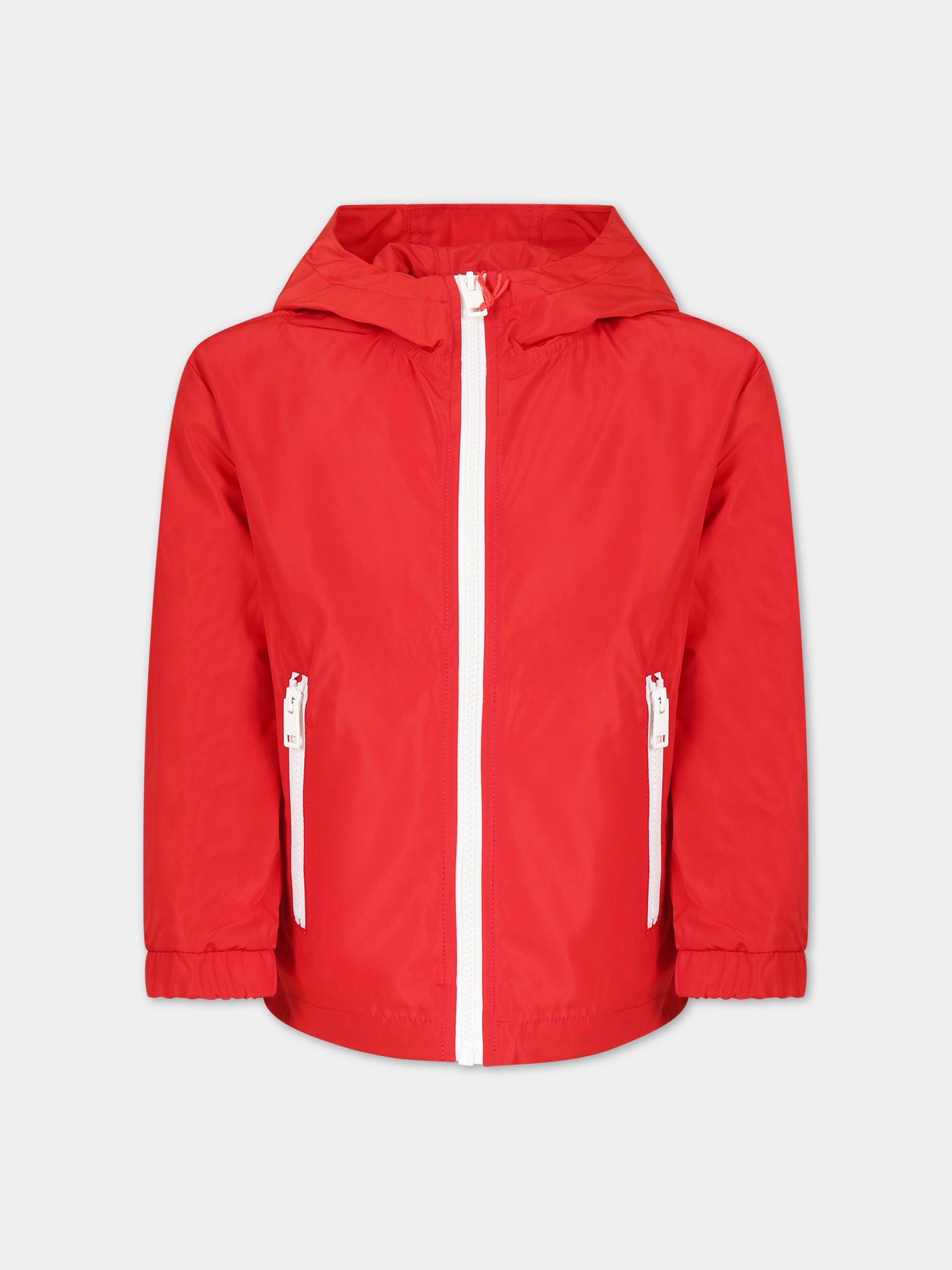 Giacca a vento rossa per bambini con logo,Diesel,J01088 KXBBN K438