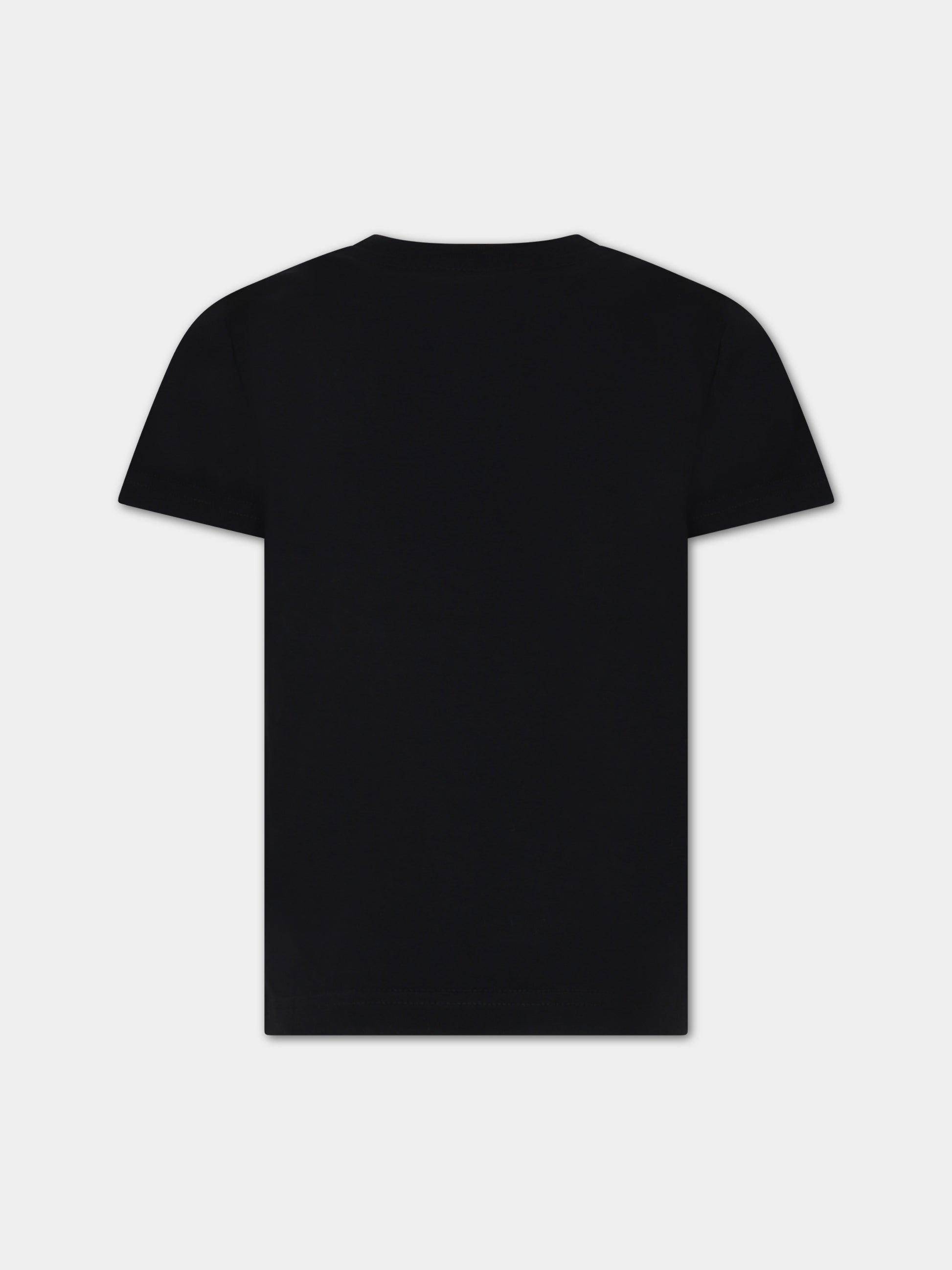 T-shirt nera per bambino con logo,Diesel,J01132 00YI9 K900